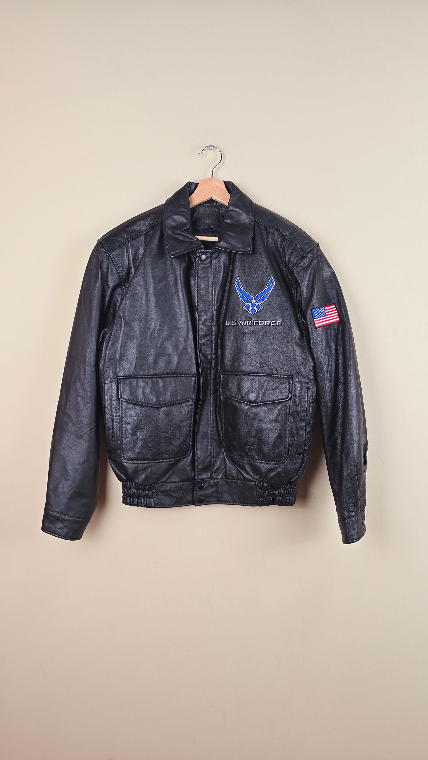 Vintage US Airforce Leather Jacket (Size S) | VET04