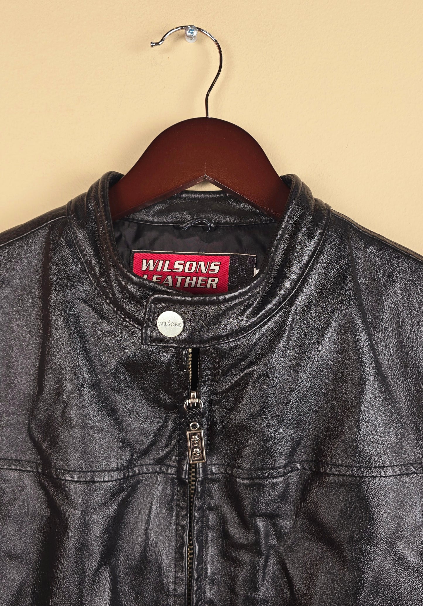 Vintage Wilson Women's Biker Leather Jacket (Size S) | IF02