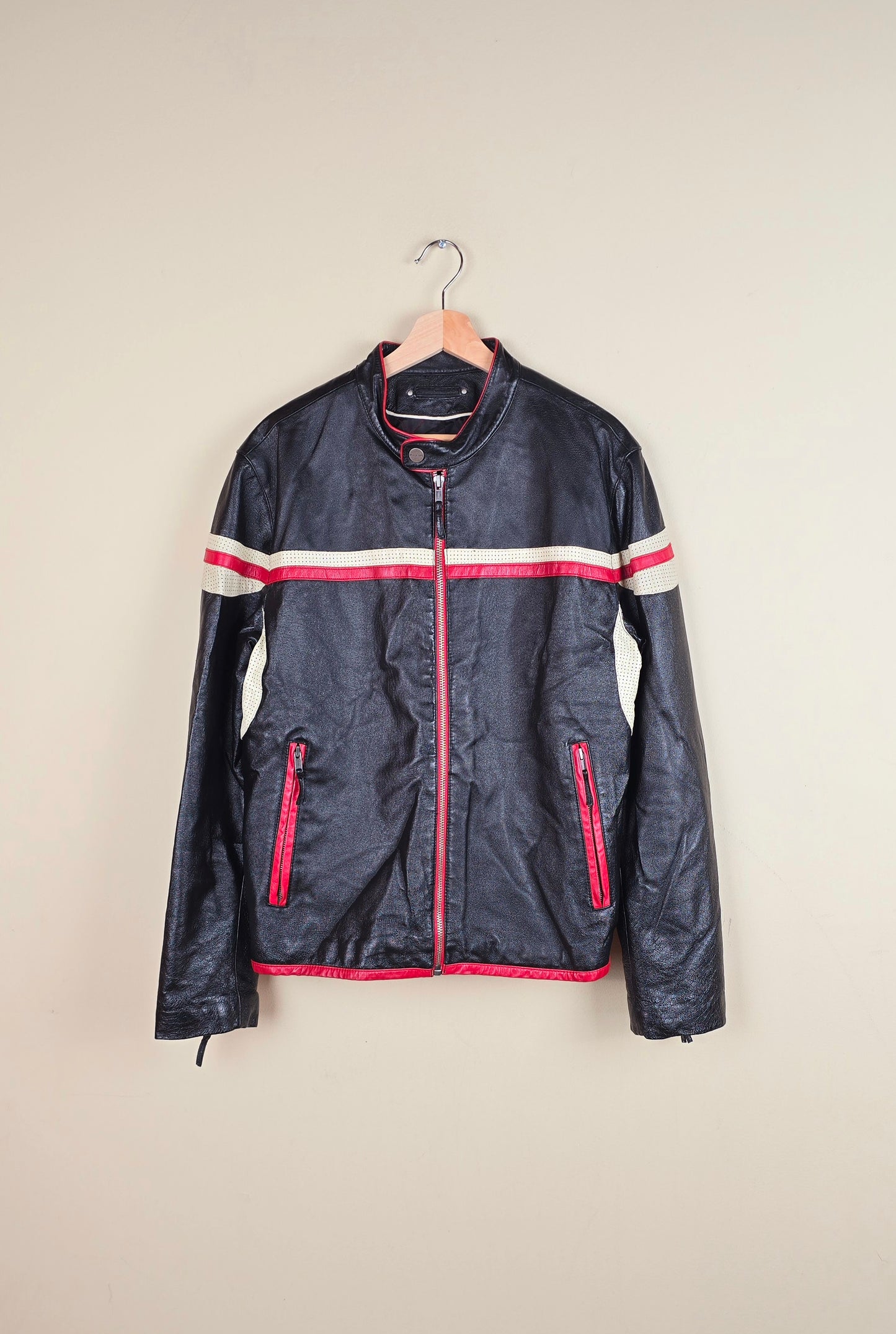 Vintage Wilson Women's Biker Leather Jacket (Size M) | IF03