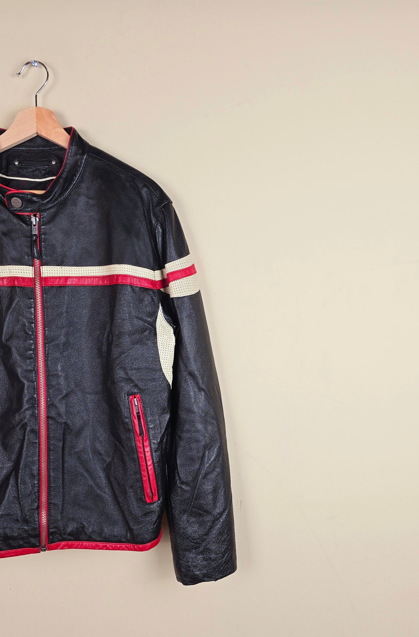 Vintage Wilson Women's Biker Leather Jacket (Size M) | IF03