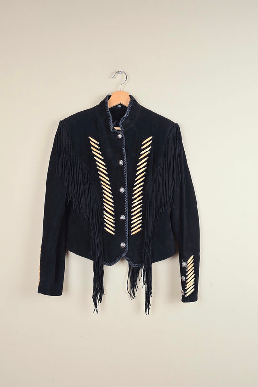 Vintage Cripple Creek Western Suede Leather Jacket (Size M) | IF09