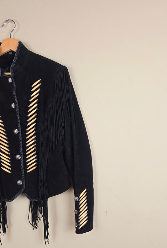 Vintage Cripple Creek Western Suede Leather Jacket (Size M) | IF09