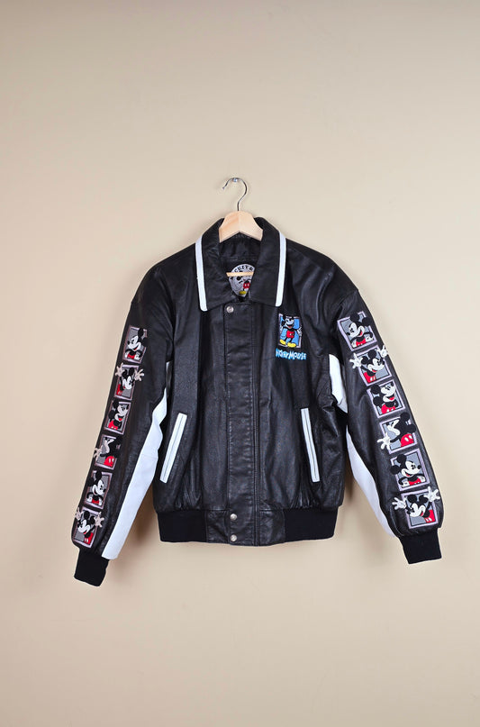 Vintage 1999 Mickey Mouse Leather Jacket (Size M) | IF10