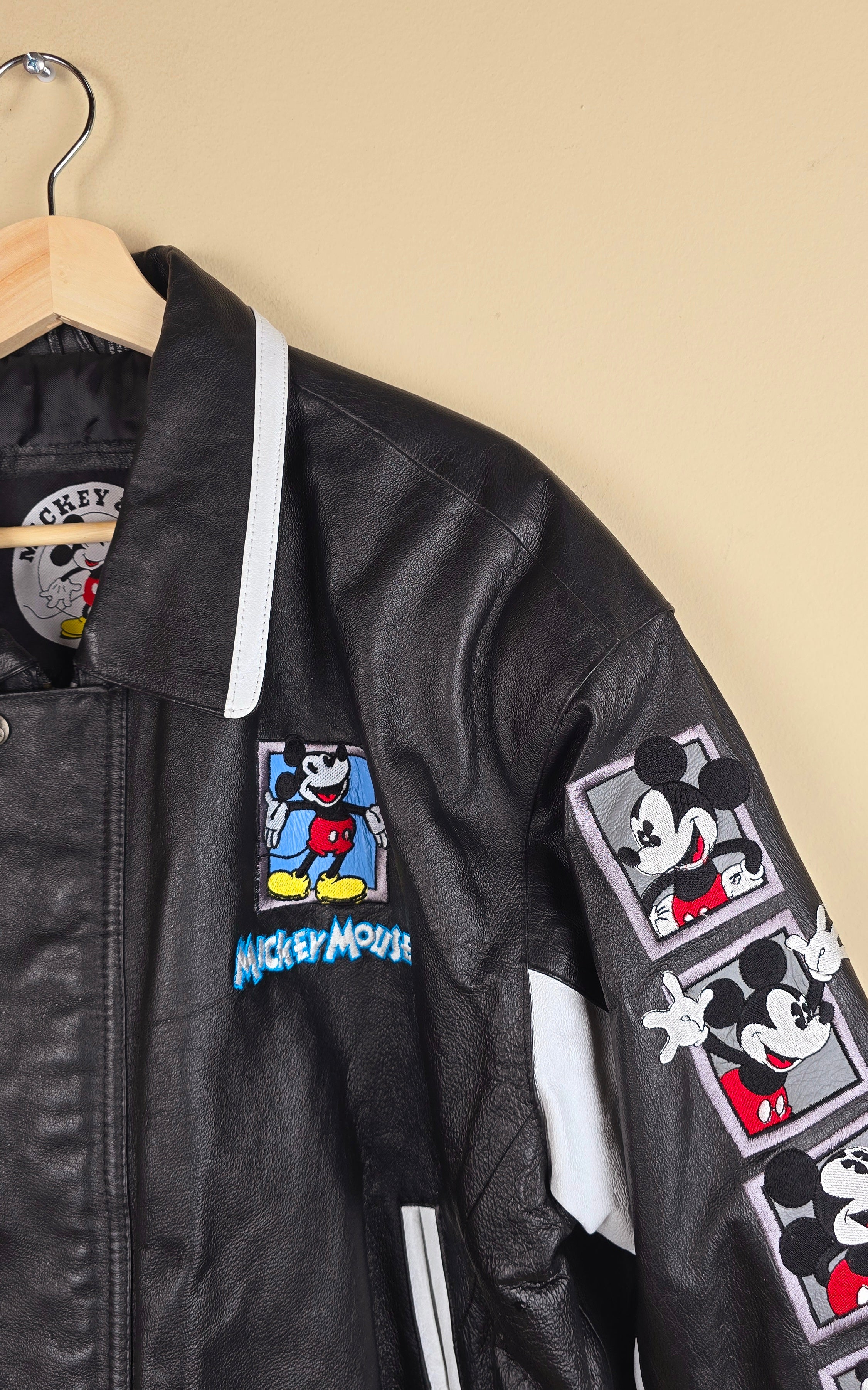 Vintage 1999 Mickey Mouse Leather Jacket (Size M) | IF10 – The