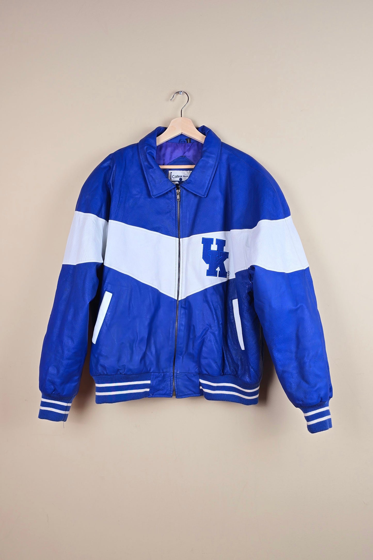 Vintage College Phase University of Kentucky Leather Jacket (Size xL) | IF14