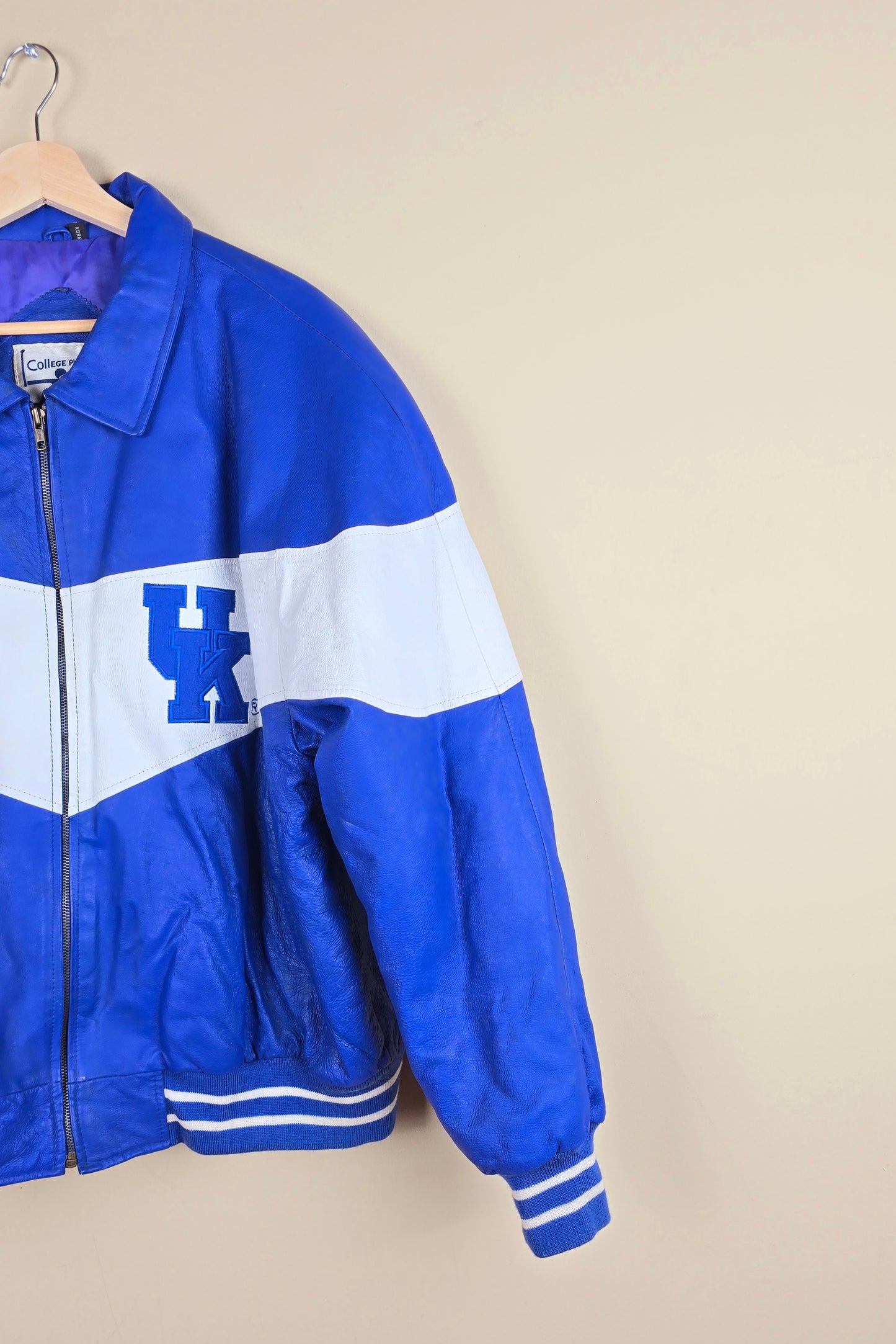 Vintage College Phase University of Kentucky Leather Jacket (Size xL) | IF14