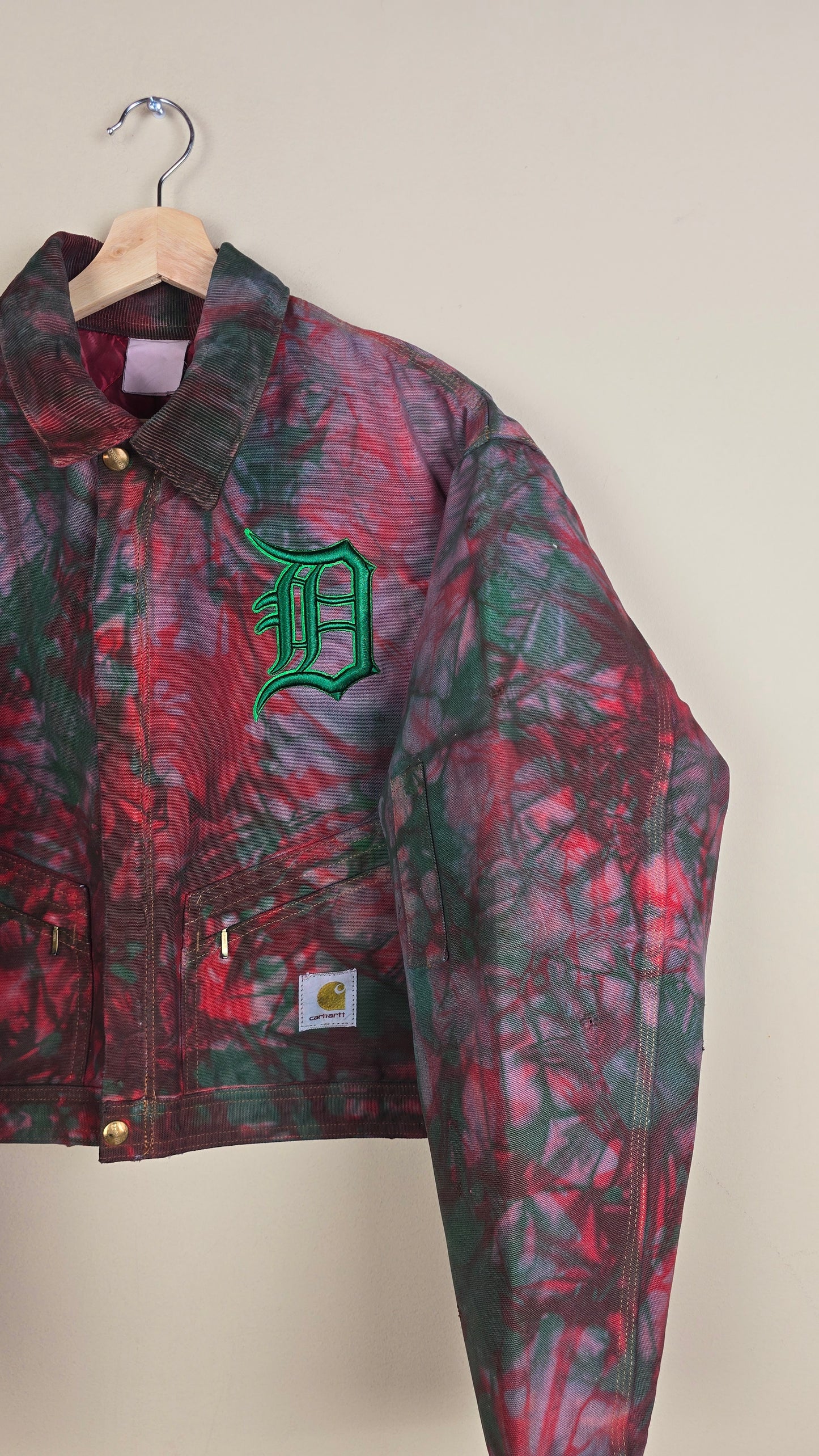 Vintage Carhartt X Detroit Cropped Jacket | Camo | Size L | 003