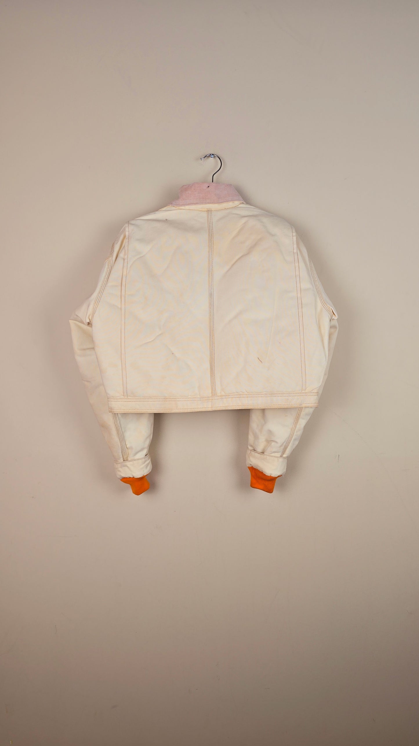 Vintage Carhartt X NY Mets Cropped Jacket | Beige | Size M | 019