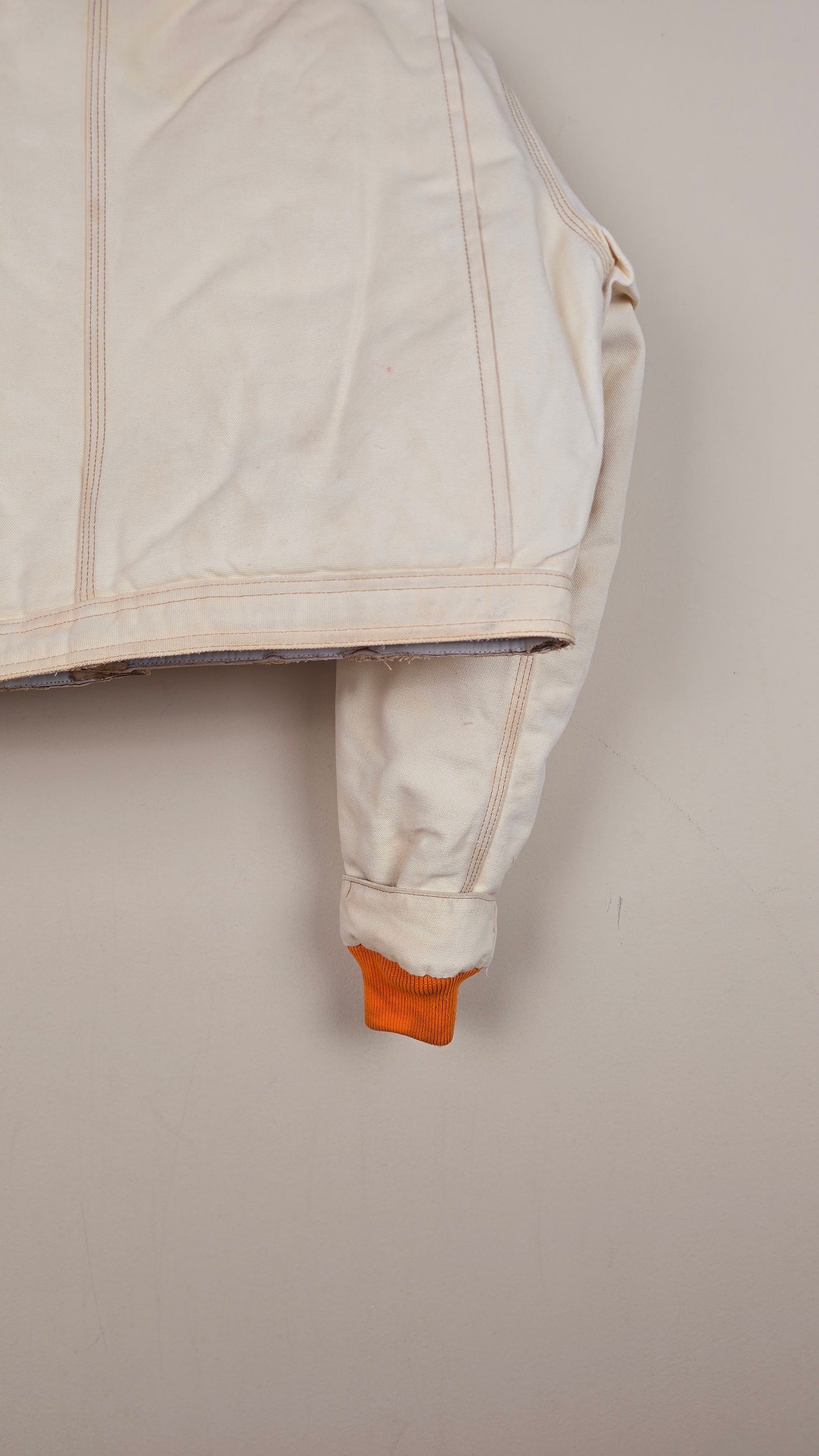 Vintage Carhartt X NY Mets Cropped Jacket | Beige | Size M | 019