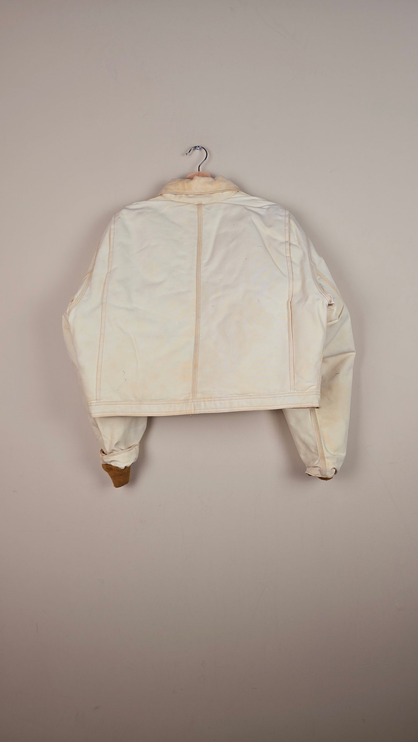 Vintage Carhartt X NY Yankees Cropped Jacket | Beige | Size M | 020