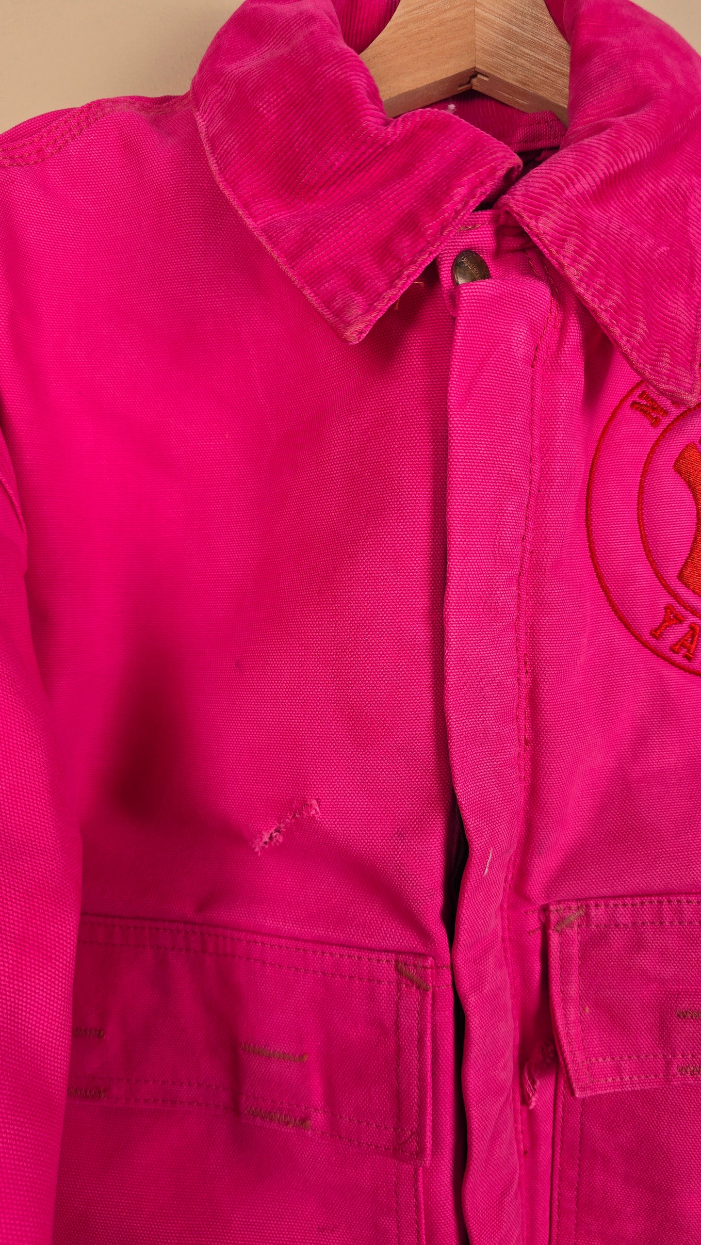 Vintage Carhartt X NY Yankees Cropped Jacket | Pink | Size M | 022