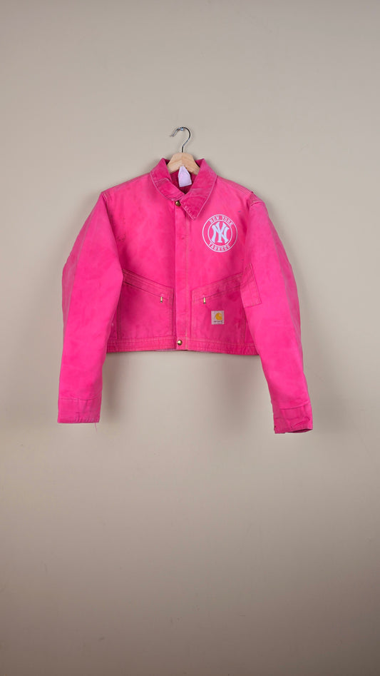 Vintage Carhartt X NY Yankees Cropped Jacket | Pink | Size S | 032