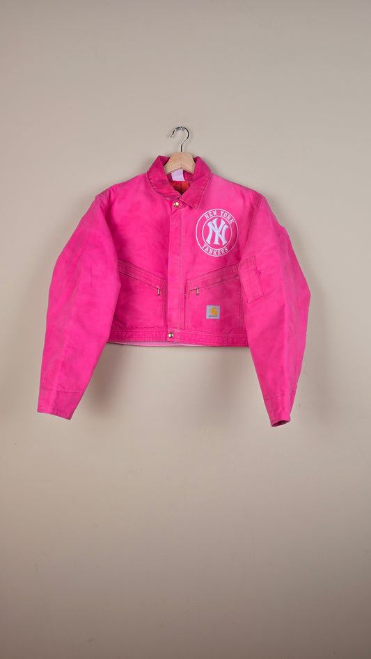 Vintage Carhartt X NY Yankees Cropped Jacket | Pink | Size S | 034