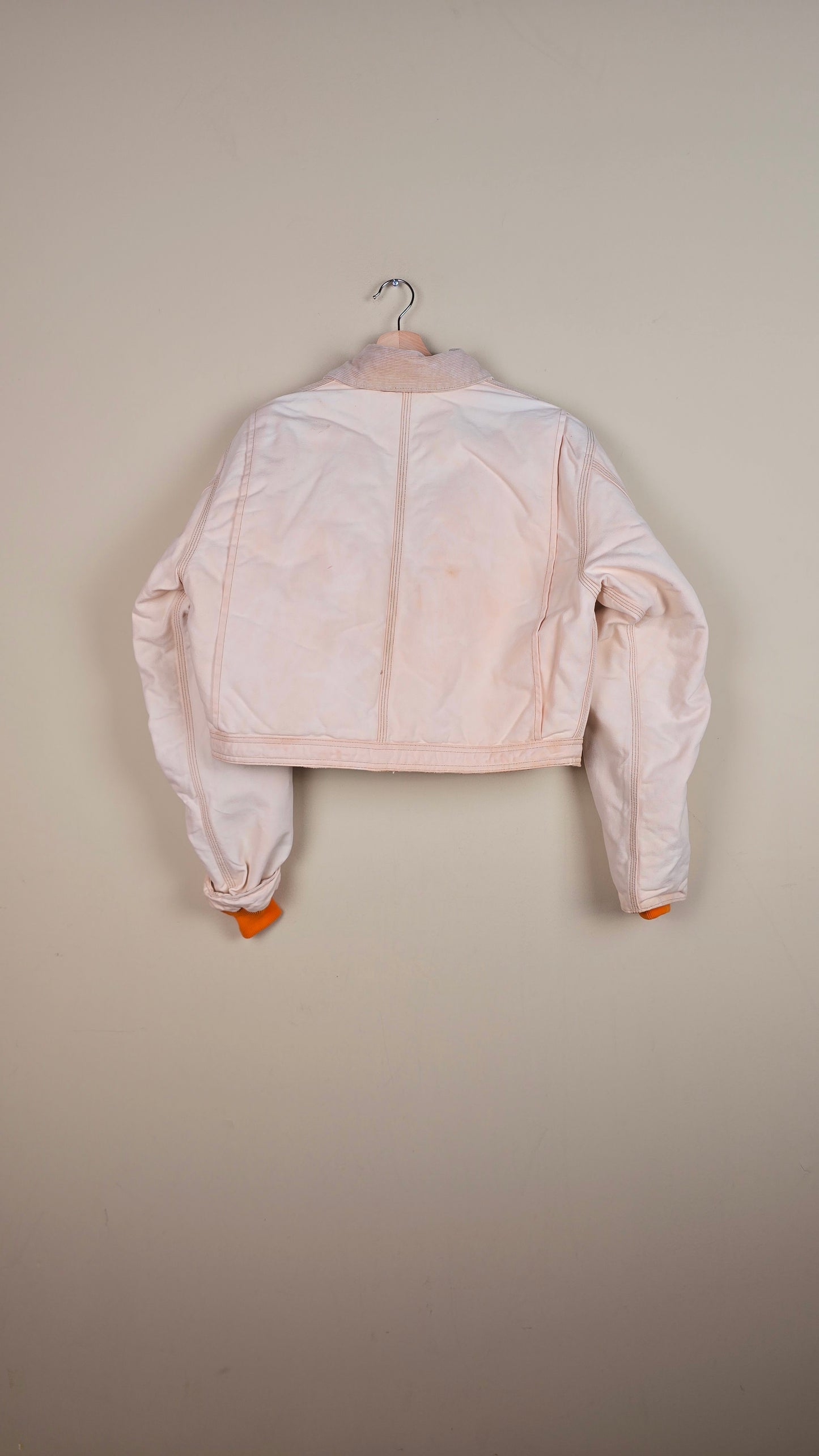 Vintage Carhartt X NY METS Cropped Jacket | Beige | Size M | 038