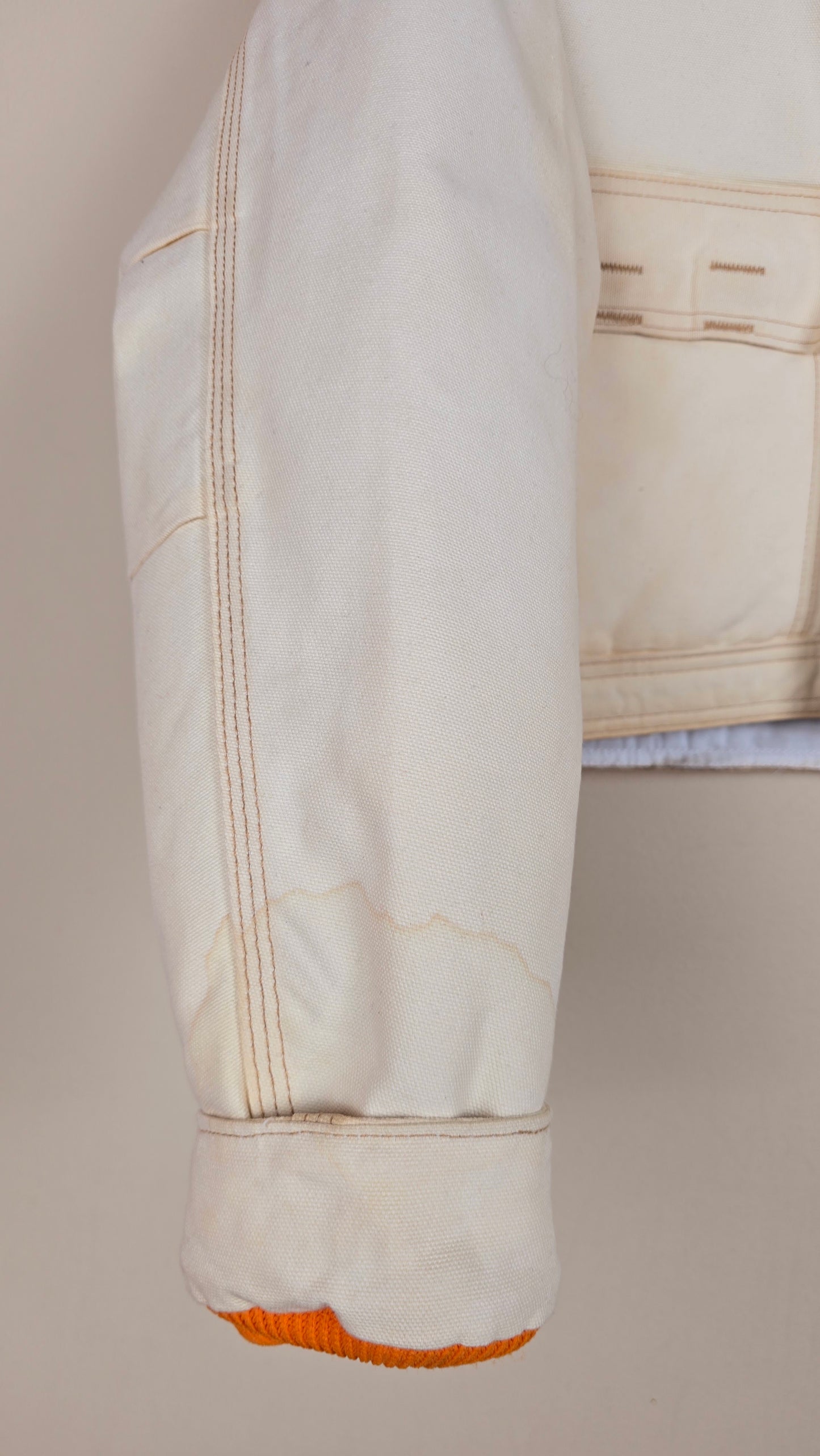 Vintage Carhartt X NY METS Cropped Jacket | Beige | Size S | 039