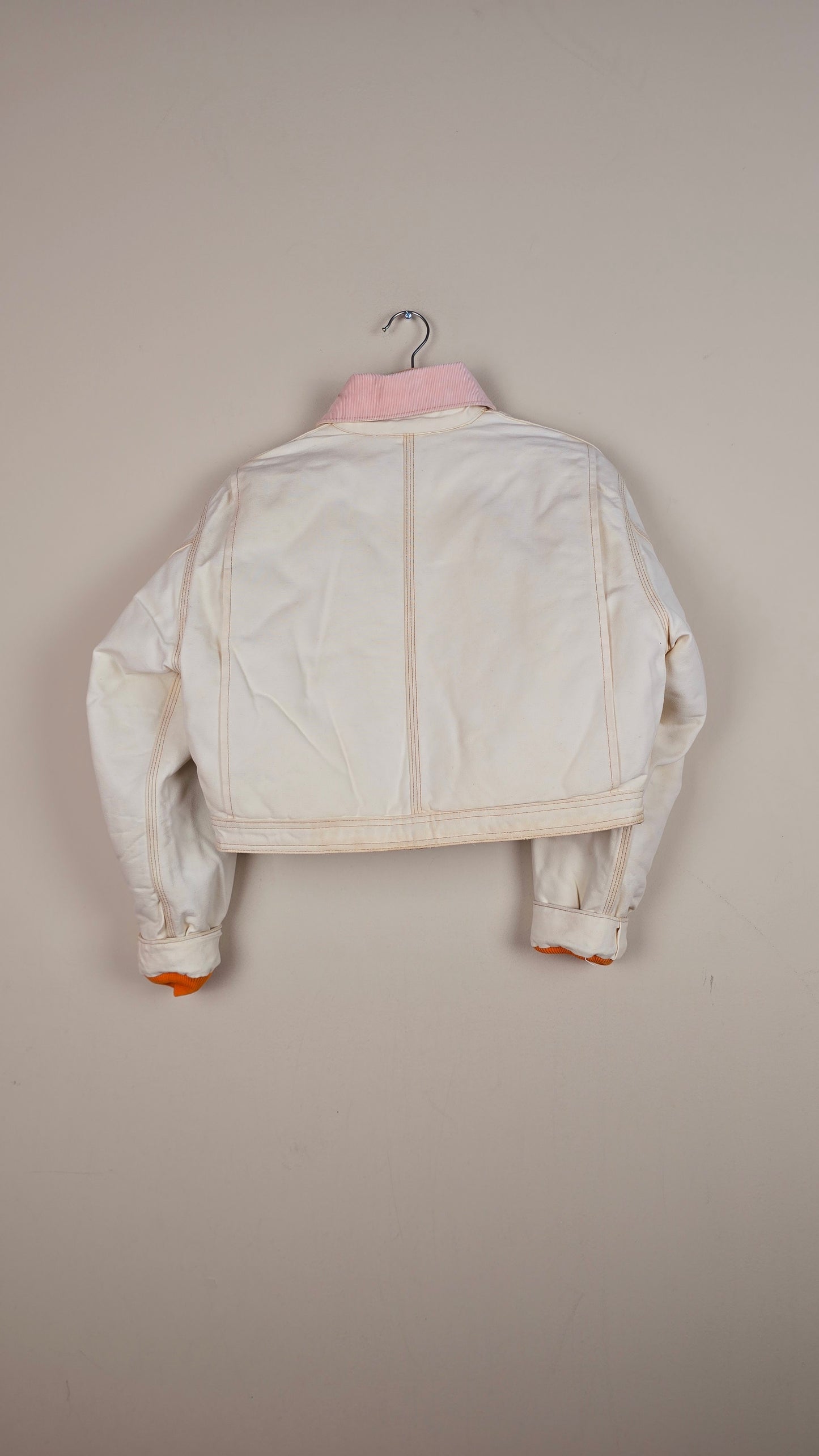Vintage Carhartt X NY METS Cropped Jacket | Beige | Size S | 039