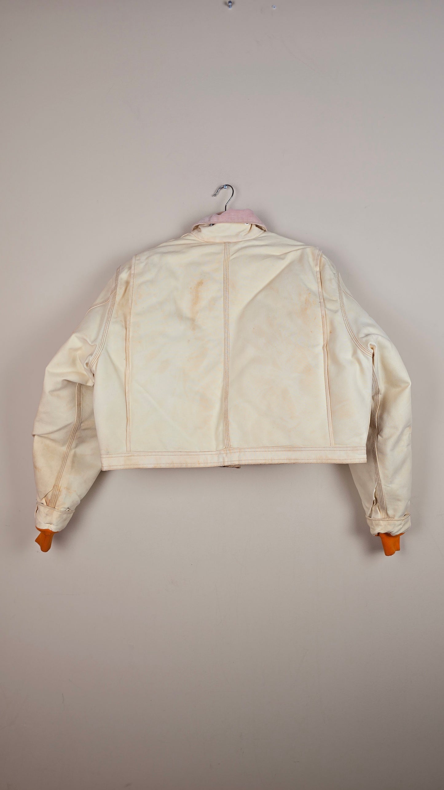 Vintage Carhartt X NY METS Cropped Jacket | Beige | Size L | 040