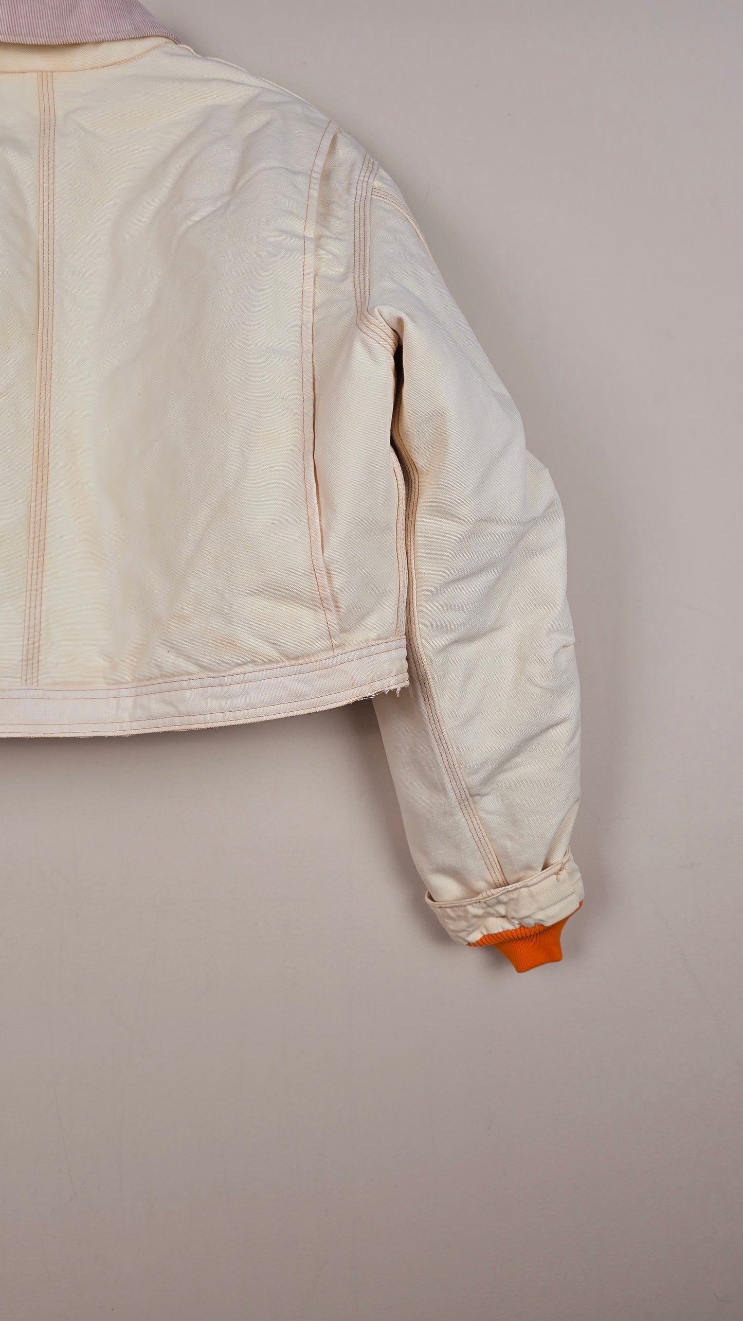 Vintage Carhartt X NY METS Cropped Jacket | Beige | Size L | 042