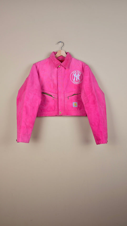 Vintage Carhartt X NY Yankees Cropped Jacket | Pink | Size S | 055