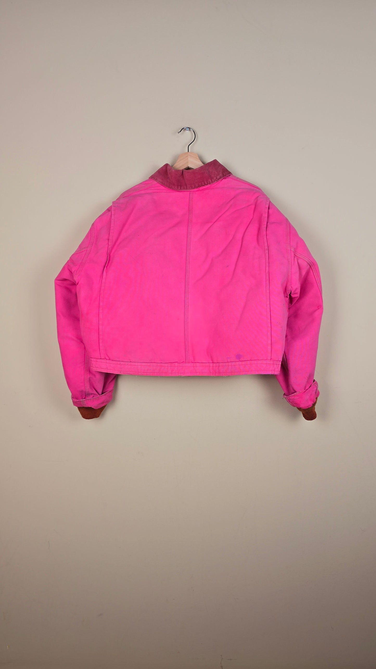 Vintage Carhartt X NY Yankees Cropped Jacket | Pink | Size XL | 056