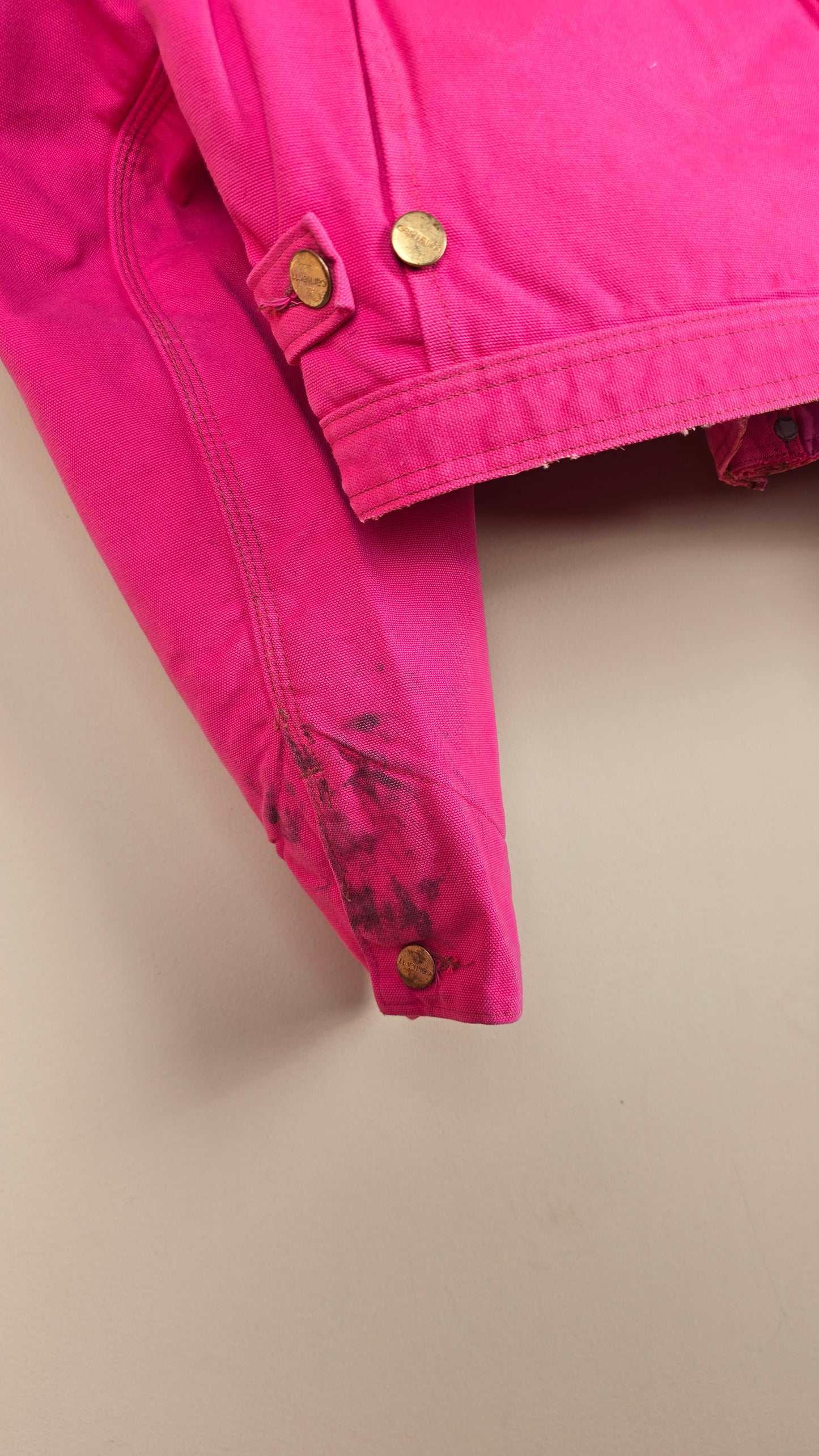 Vintage Carhartt X NY Yankees Cropped Jacket | Pink | Size XL | 057