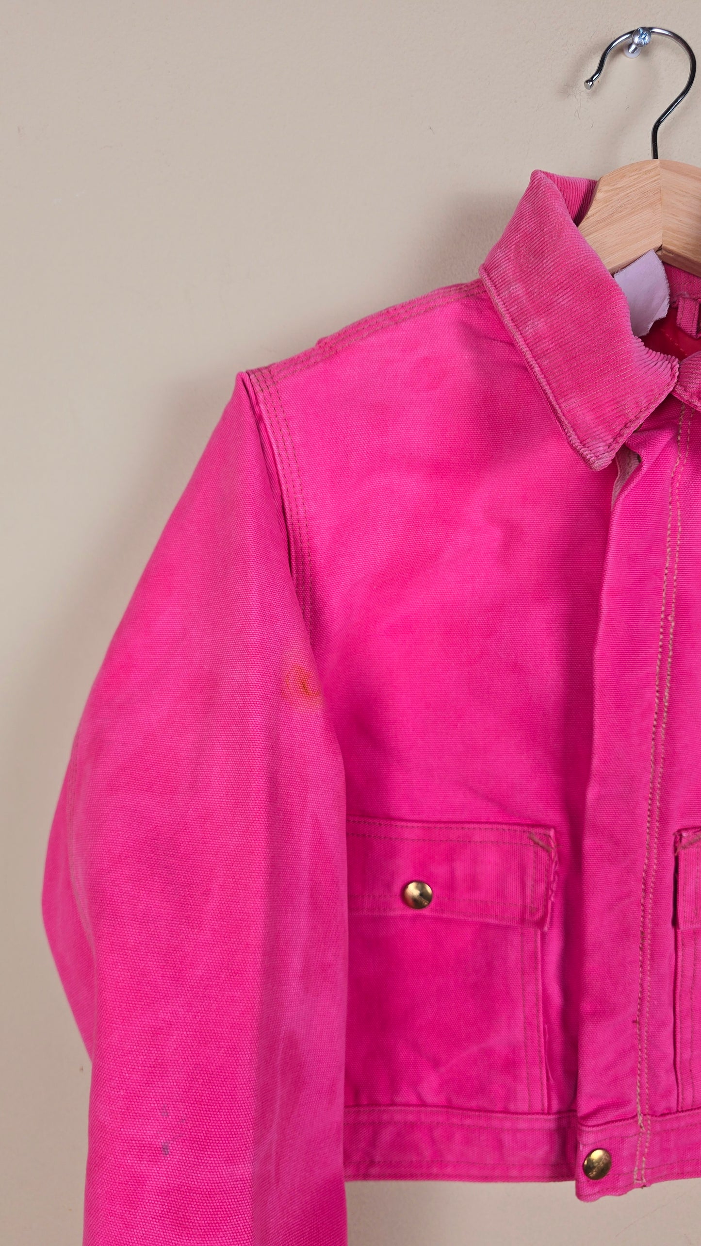 Vintage Carhartt X NY Yankees Cropped Jacket | Pink | Size XXS | 058
