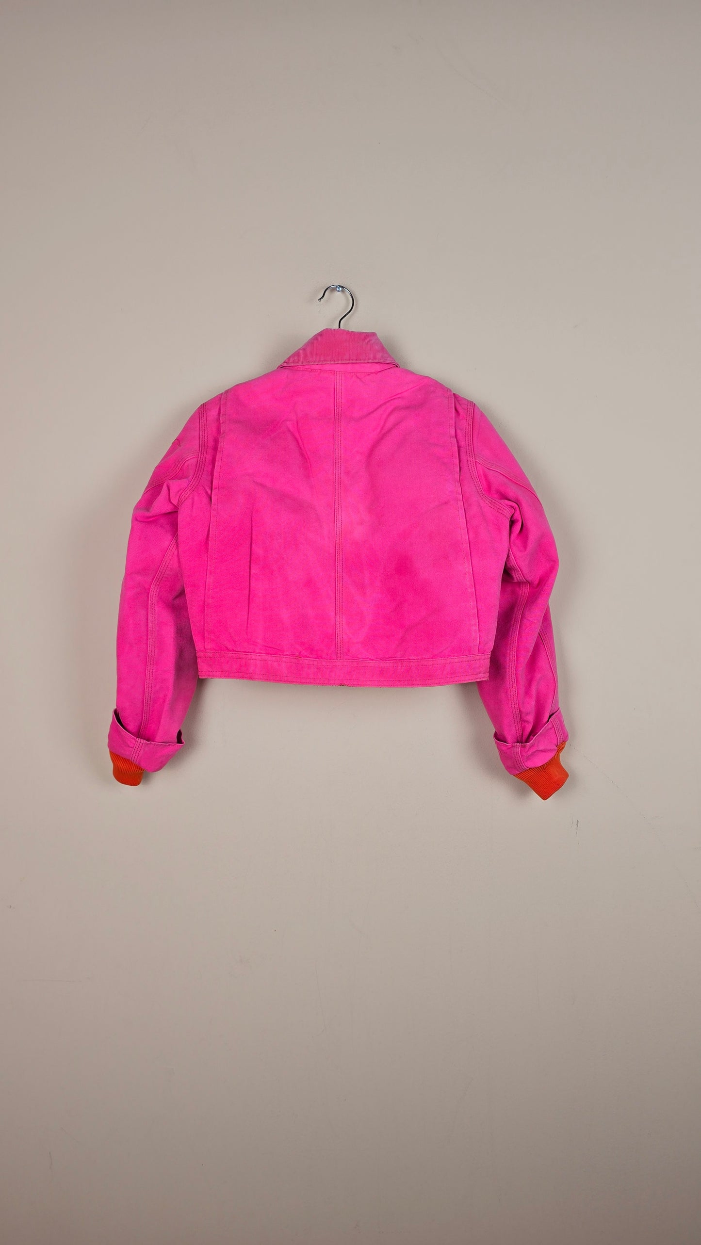 Vintage Carhartt X NY Yankees Cropped Jacket | Pink | Size XXS | 058
