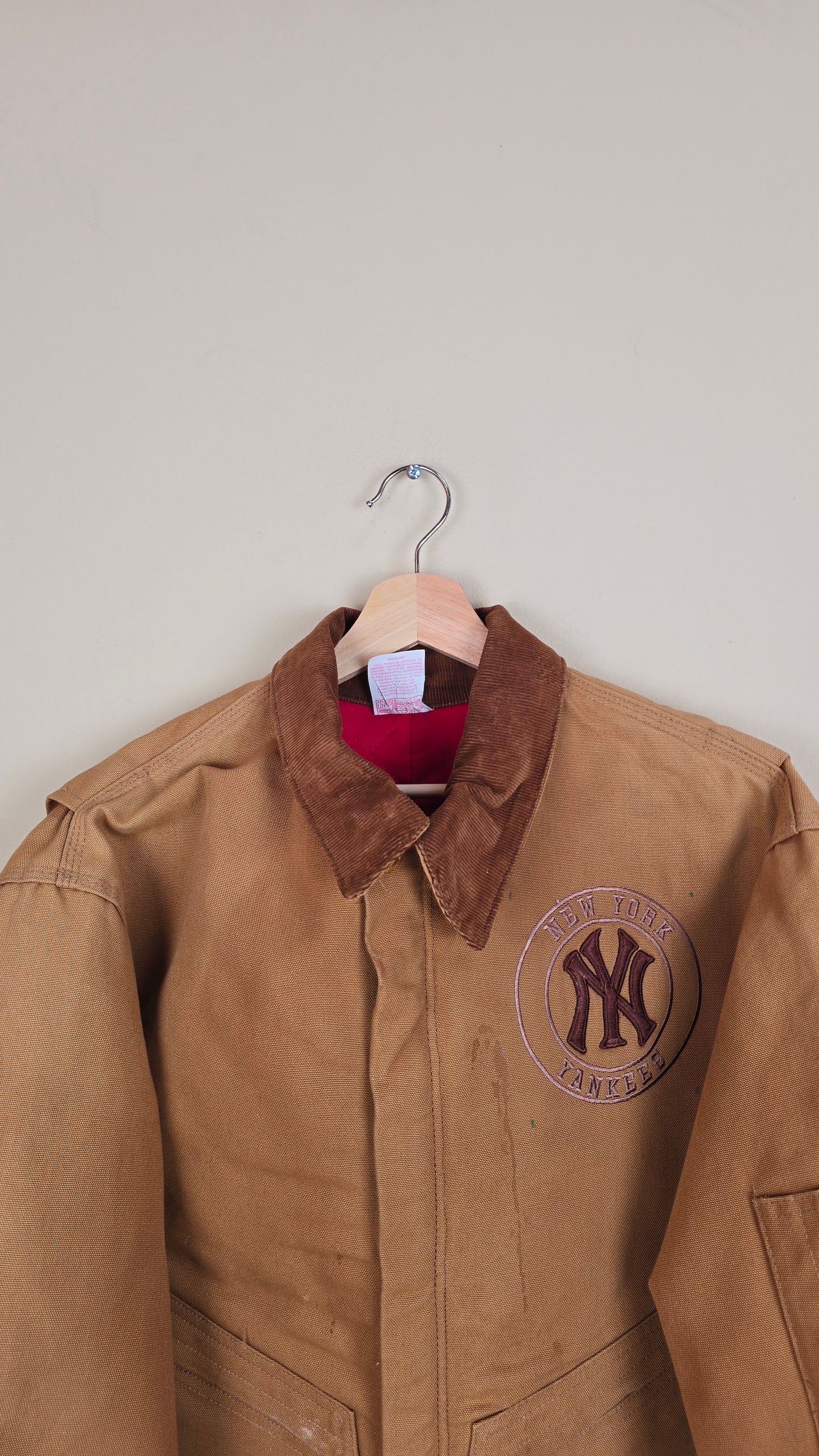Vintage Carhartt X NY Yankees Cropped Jacket | Brown | Size XL | 071