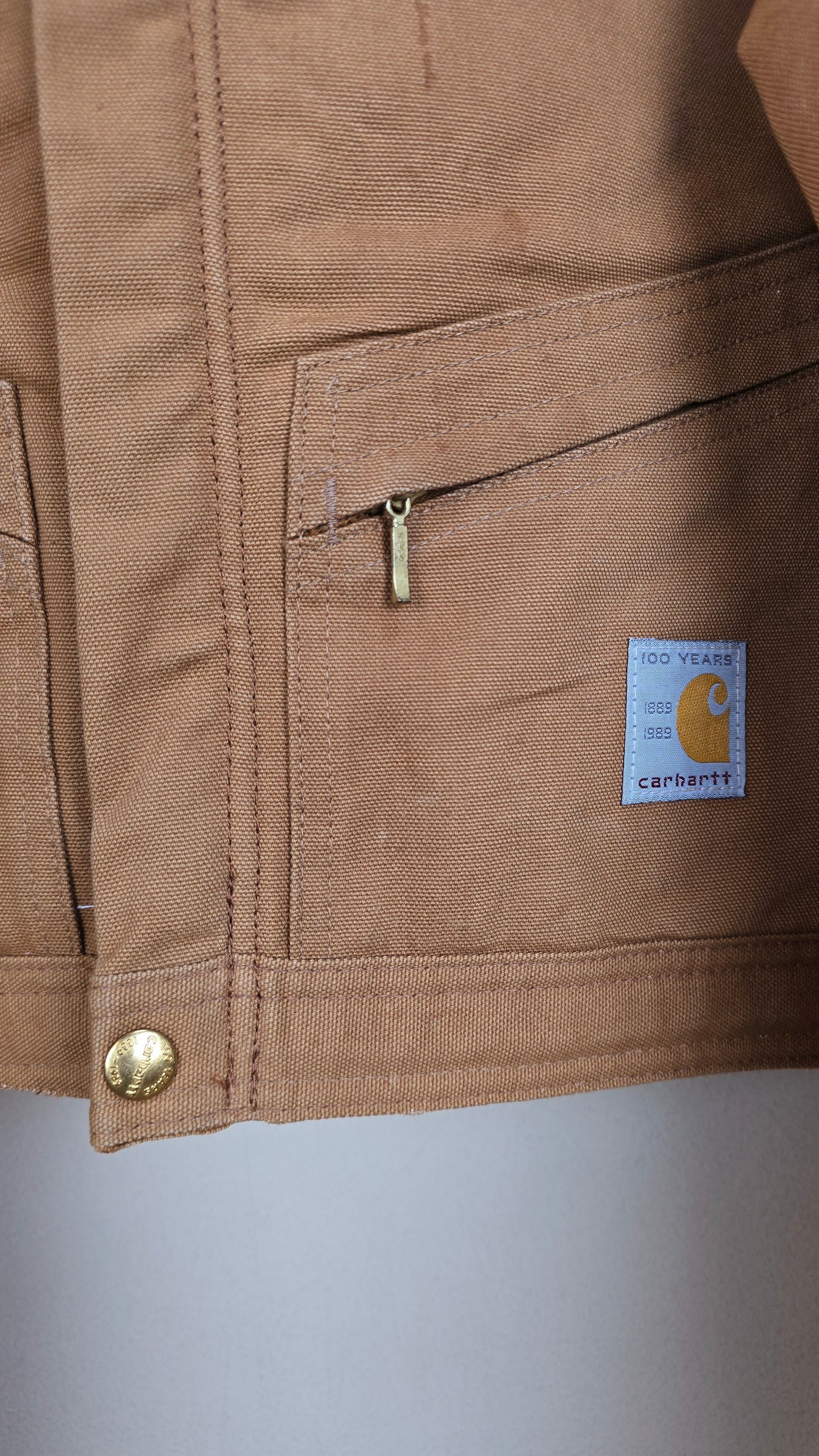Vintage Carhartt X NY Yankees Cropped Jacket | Brown | Size XL | 071