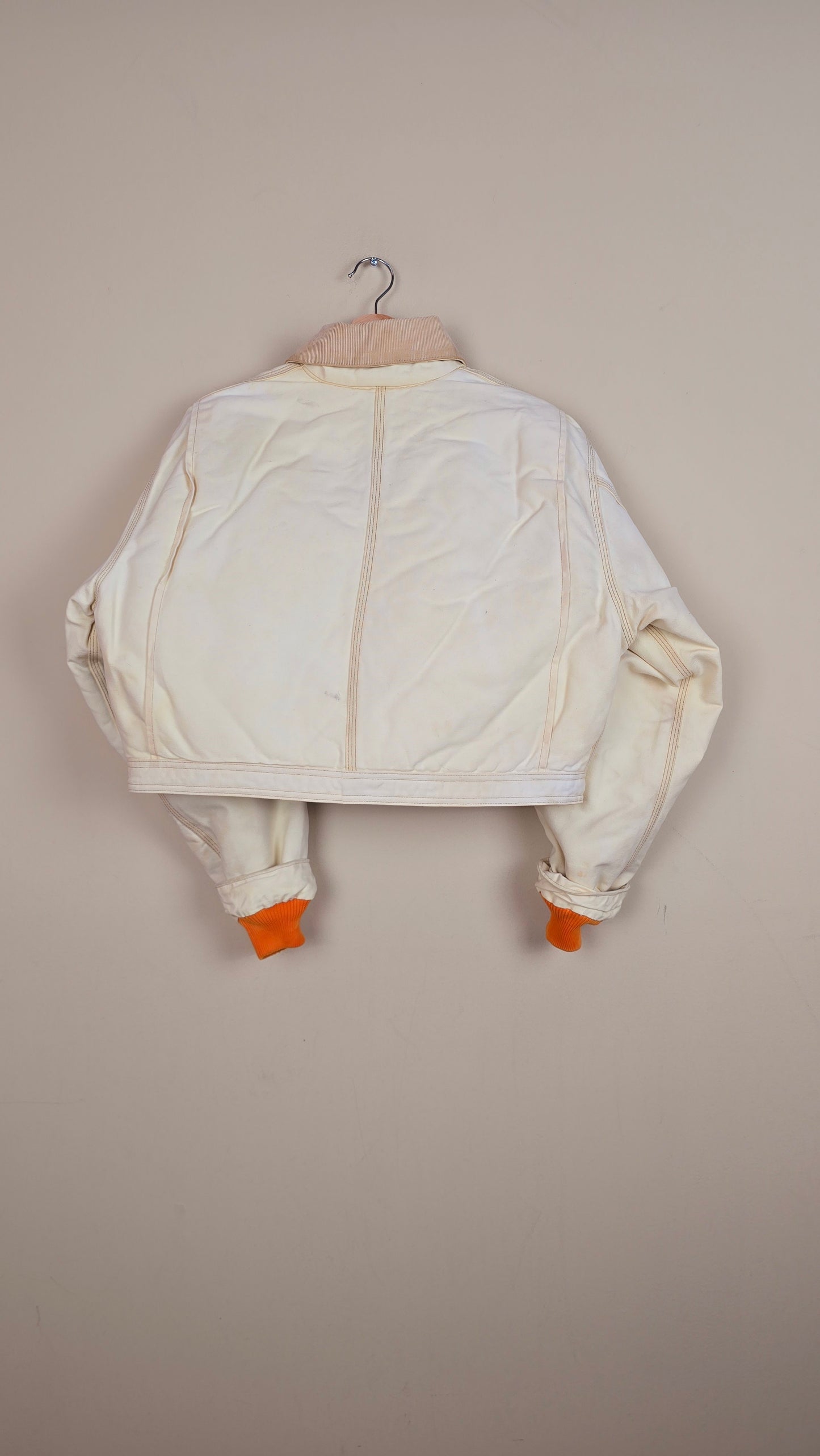 Vintage Carhartt X NY METS Cropped Jacket | Beige | Size M | 091