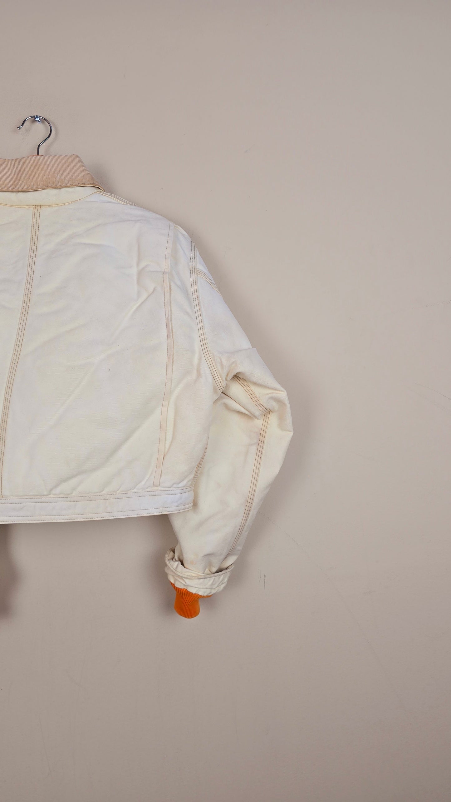 Vintage Carhartt X NY METS Cropped Jacket | Beige | Size M | 091