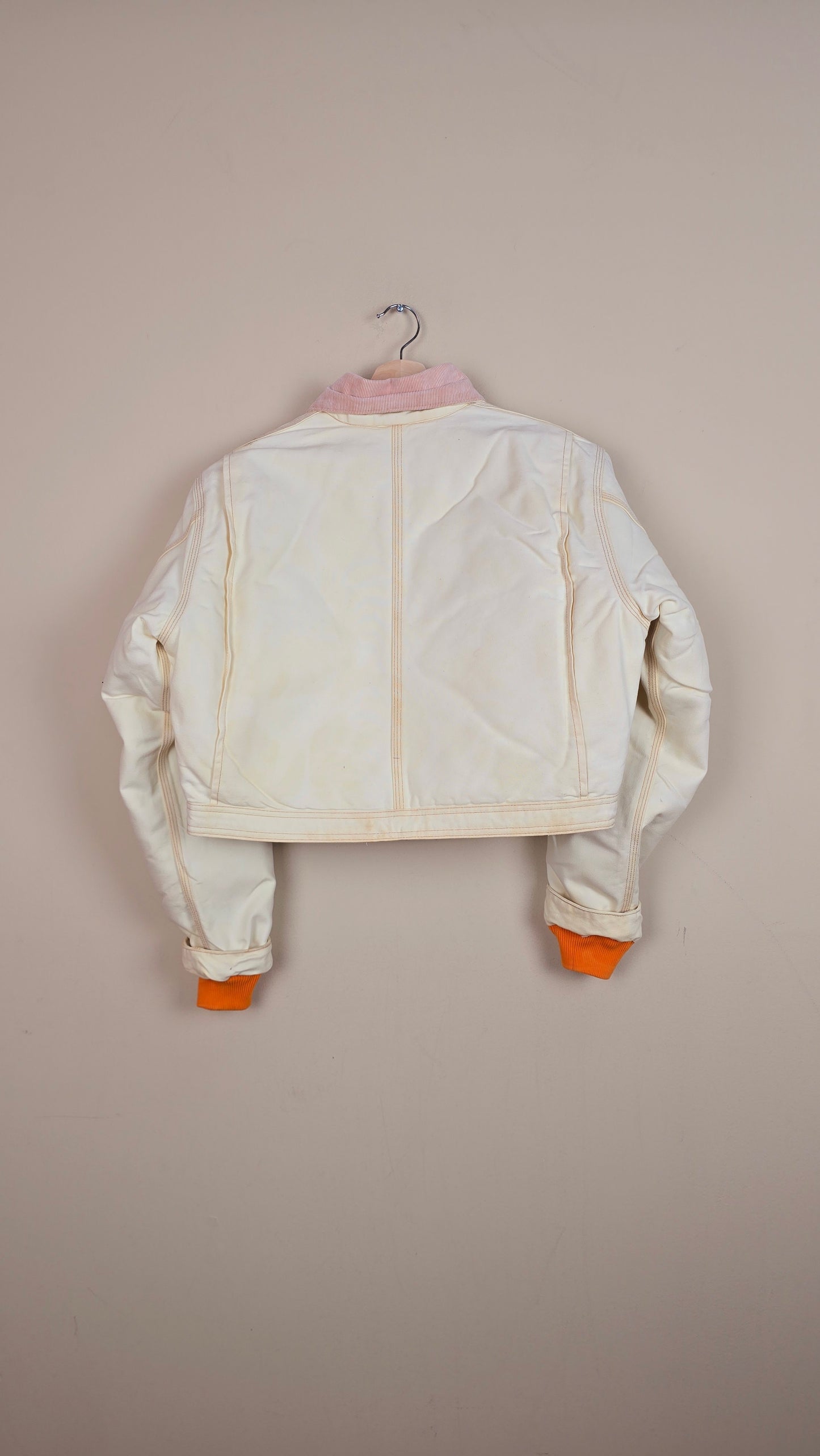 Vintage Carhartt X NY METS Cropped Jacket | Beige | Size M | 092