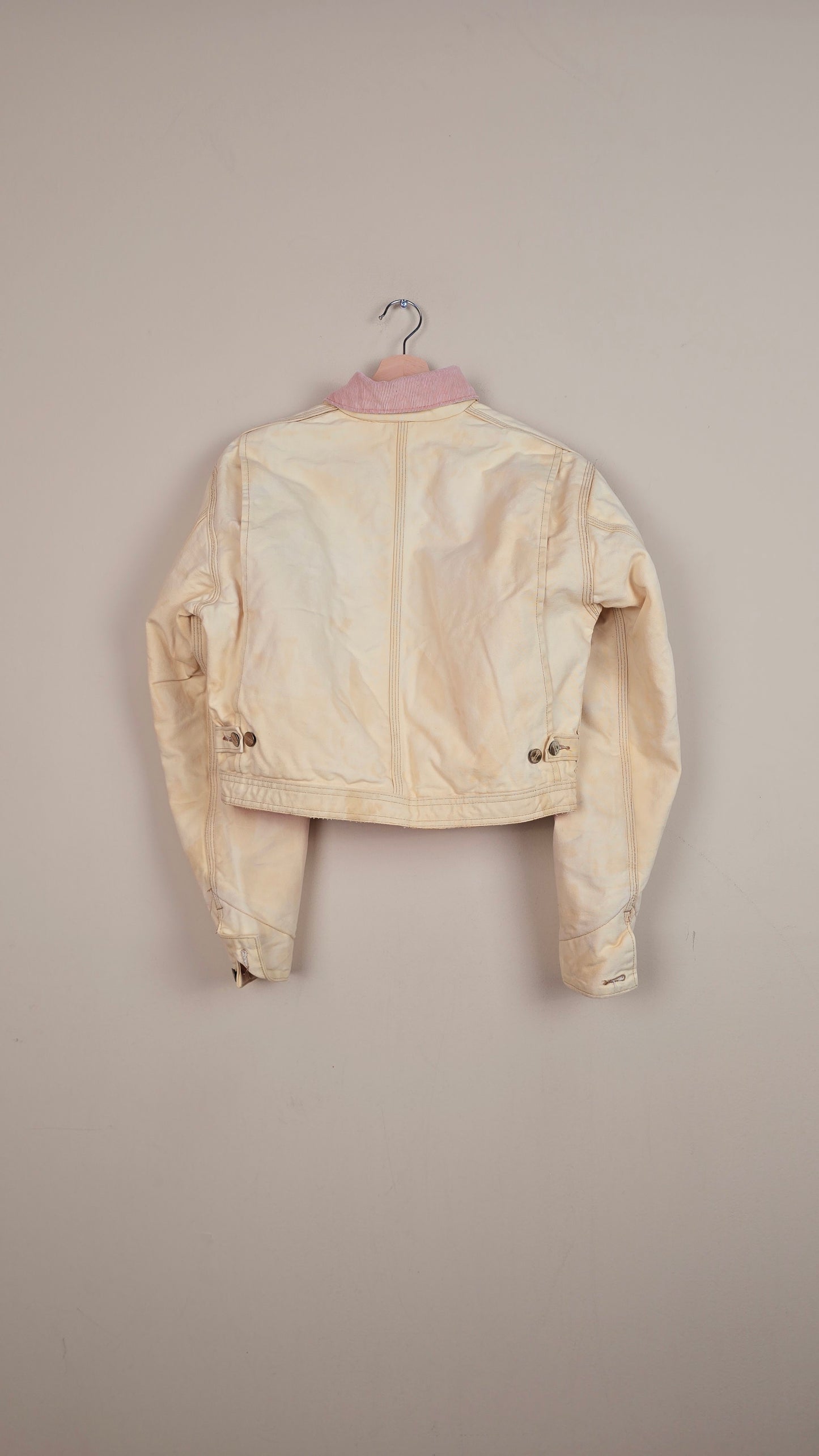 Vintage Carhartt X NY METS Cropped Jacket | Beige | Size S | 093