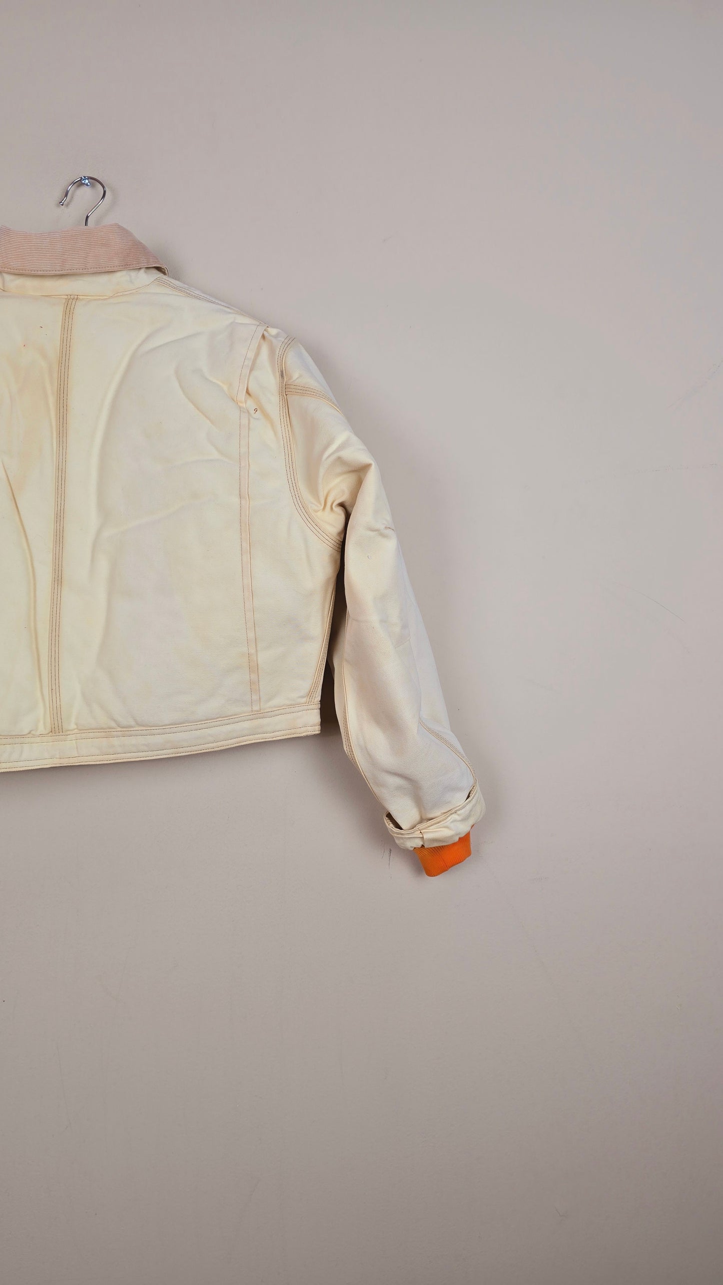 Vintage Carhartt X NY Yankees Cropped Jacket | Beige | Size M | 094