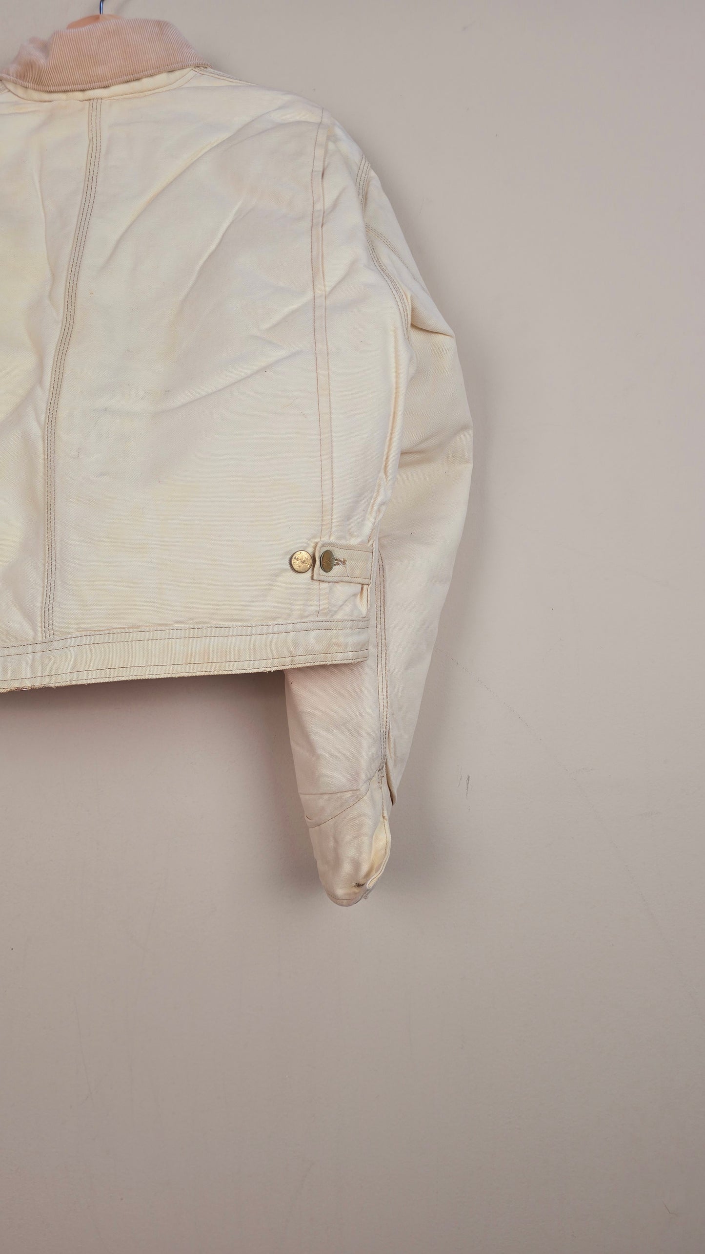 Vintage Carhartt X NY Yankees Cropped Jacket | Beige | Size M | 104