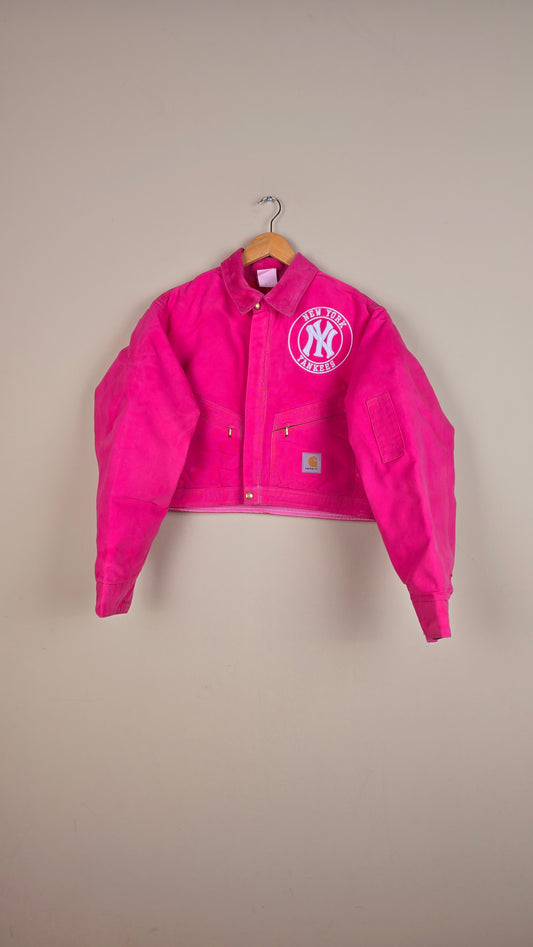 Vintage Carhartt X NY Yankees Cropped Jacket | Pink | Size S | 113