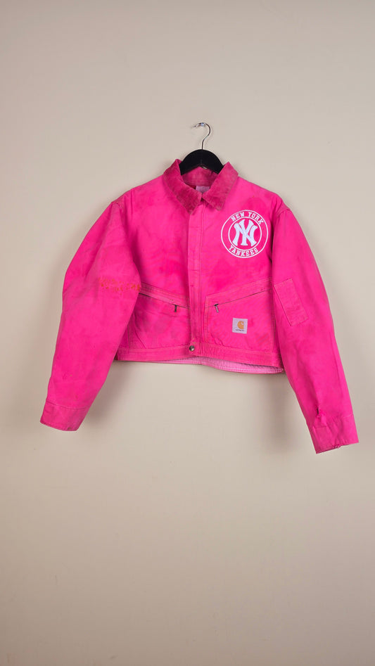 Vintage Carhartt X NY Yankees Cropped Jacket | Pink | Size S | 114