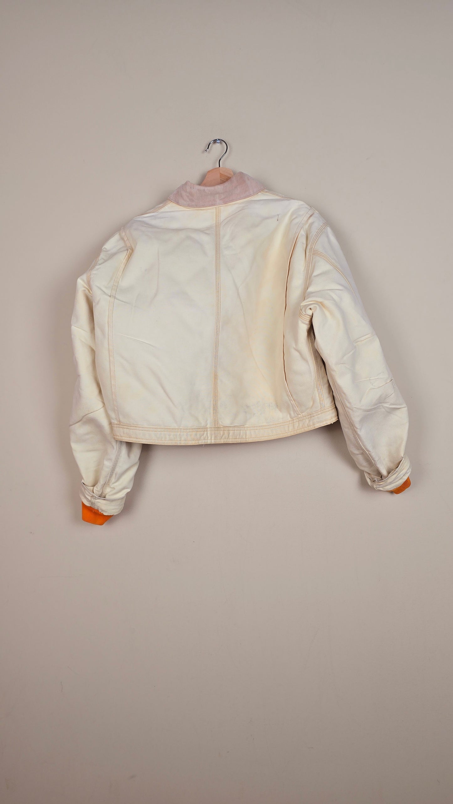 Vintage Carhartt X NY Yankees Cropped Jacket | Beige | Size L | 118