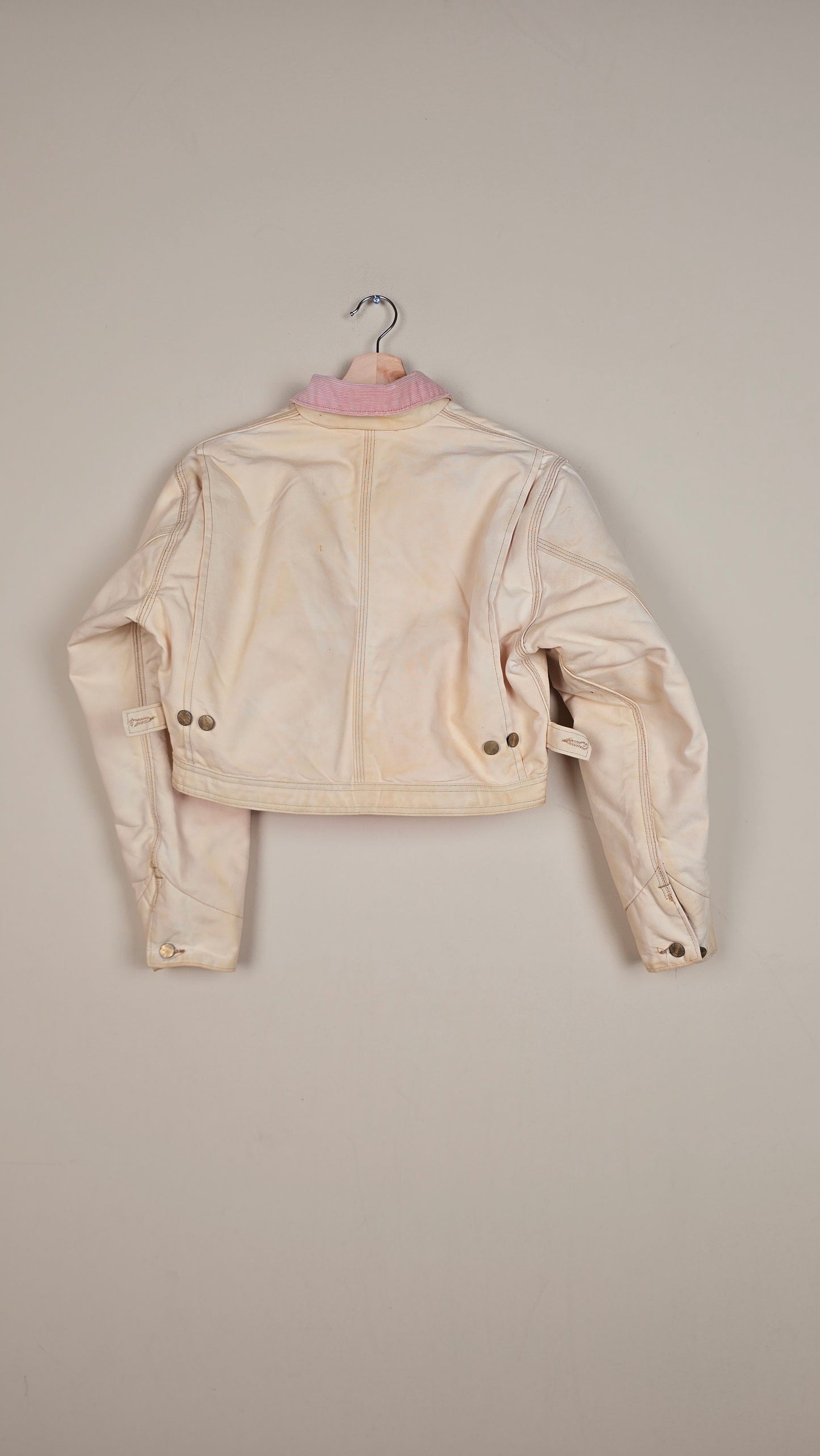 Vintage Carhartt X NY Yankees Cropped Jacket | Beige | Size S | 119