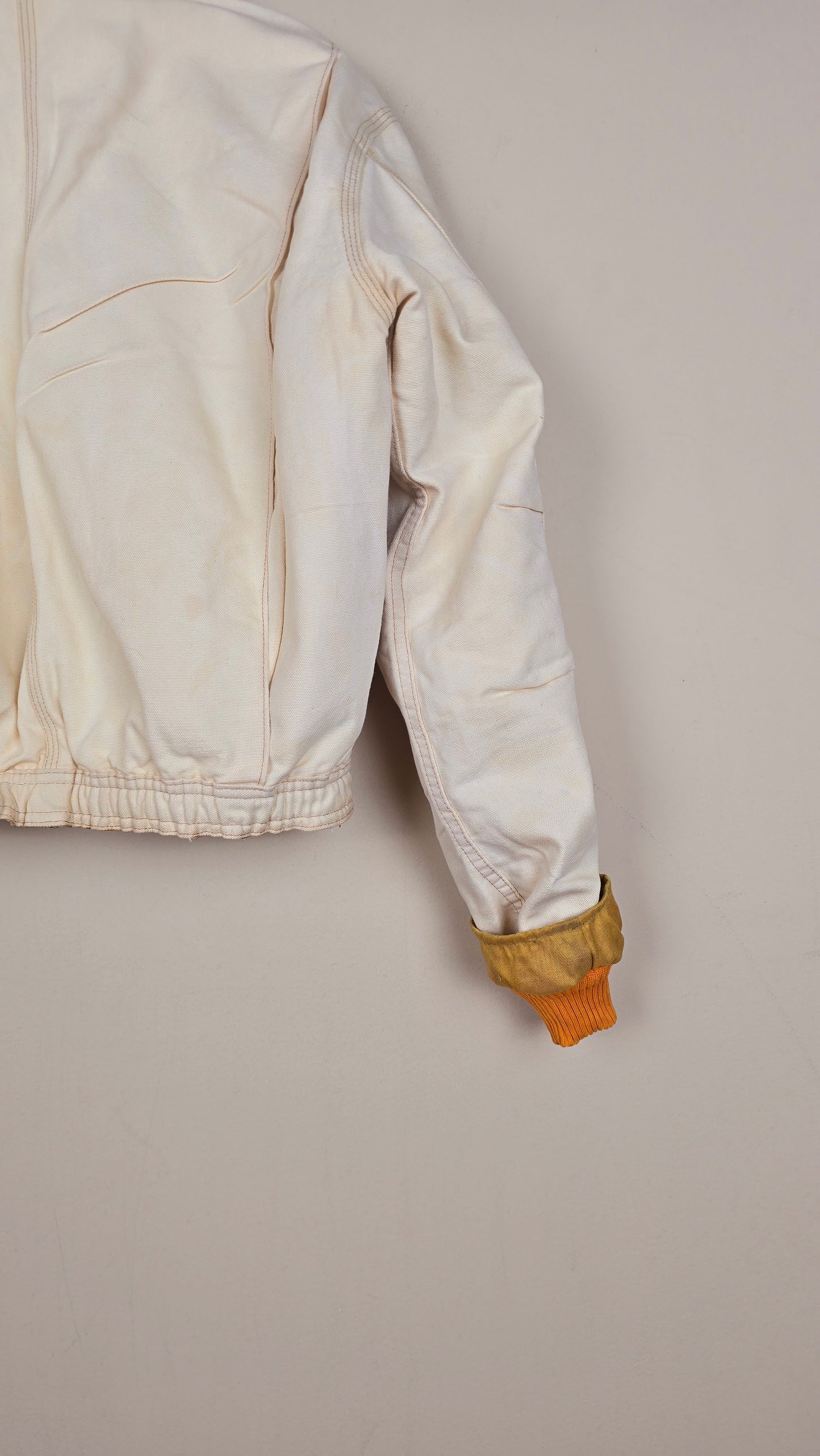 Vintage Carhartt X NY Yankees Cropped Jacket | Beige | Size S | 121