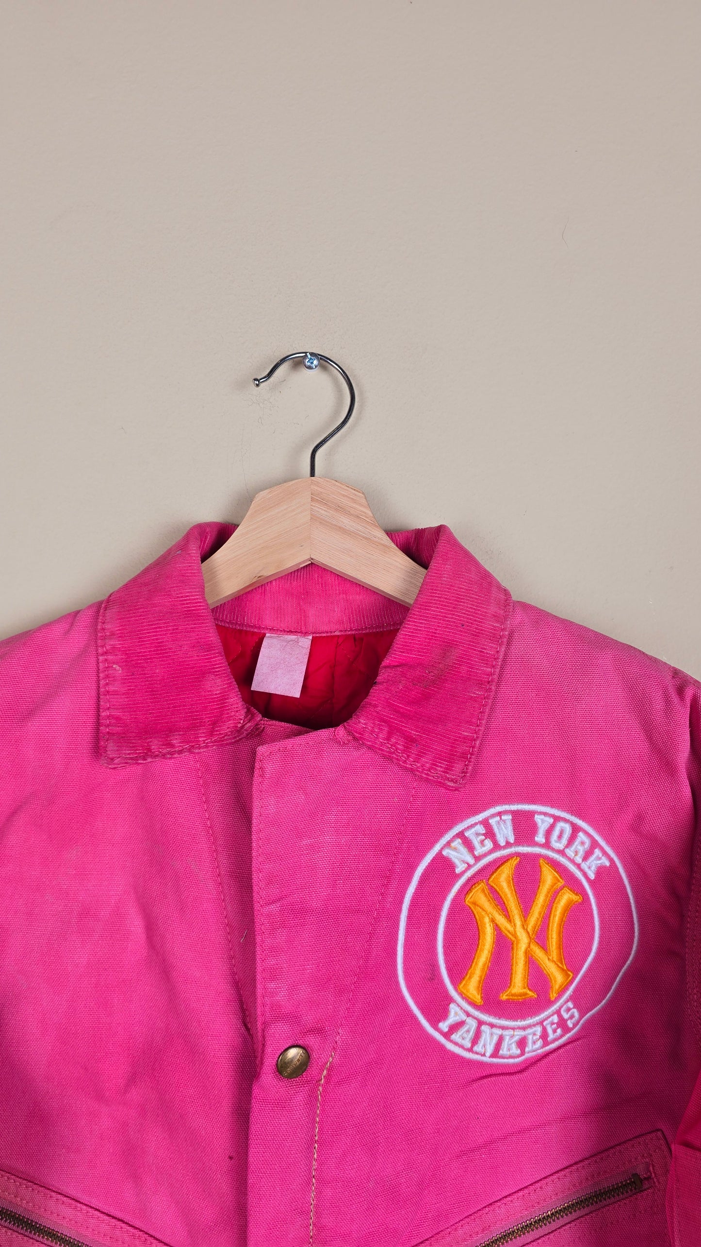 Vintage Carhartt X NY Yankees Cropped Jacket | Pink | Size S | 137