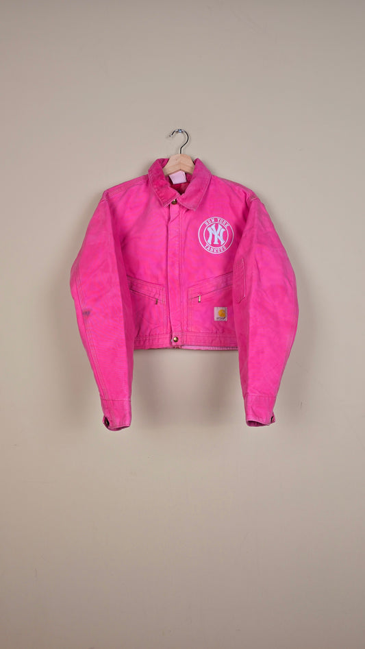Vintage Carhartt X NY Yankees Cropped Jacket | Pink | Size M | 141