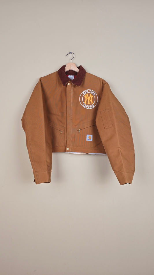 Vintage Carhartt X NY Yankees Cropped Jacket | Brown | Size 3XL | 161
