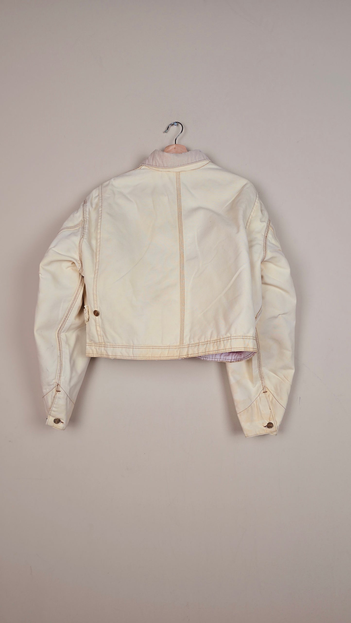 Vintage Carhartt X NY METS Cropped Jacket | Beige | Size L | 147