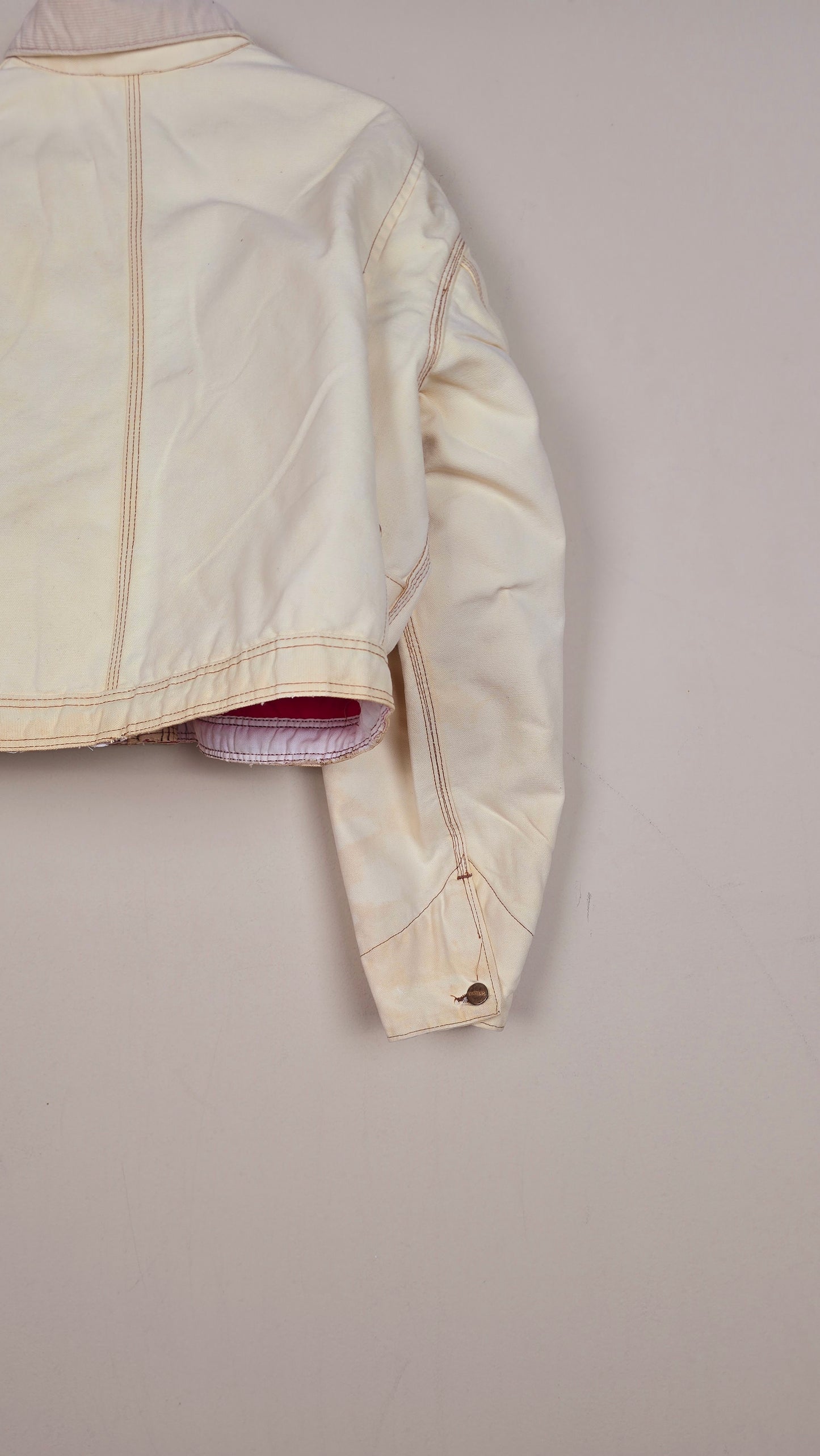 Vintage Carhartt X NY METS Cropped Jacket | Beige | Size L | 147