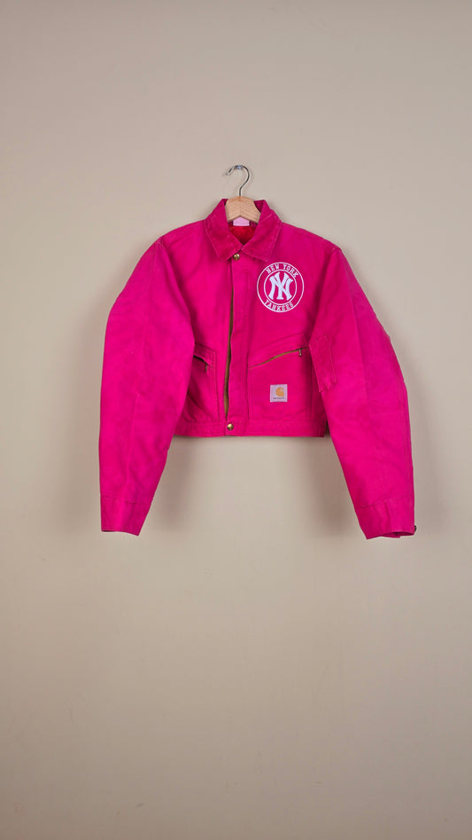Vintage Carhartt X NY Yankees Cropped Jacket | Pink | Size S | 164
