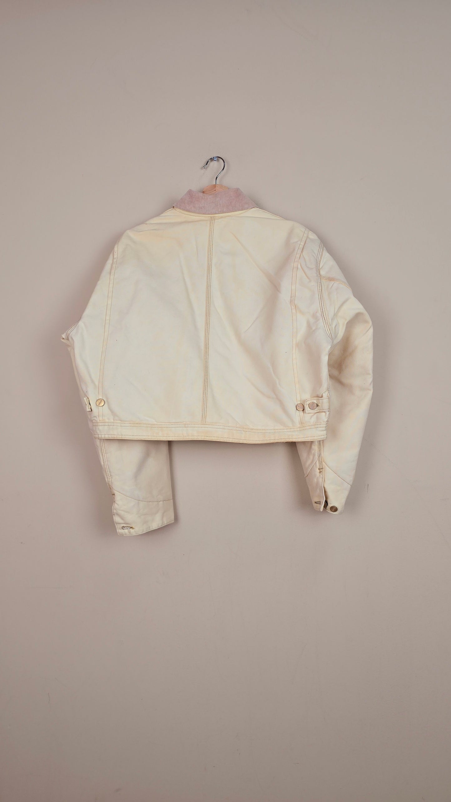 Vintage Carhartt X NY Yankees Cropped Jacket | Beige | Size L | 165