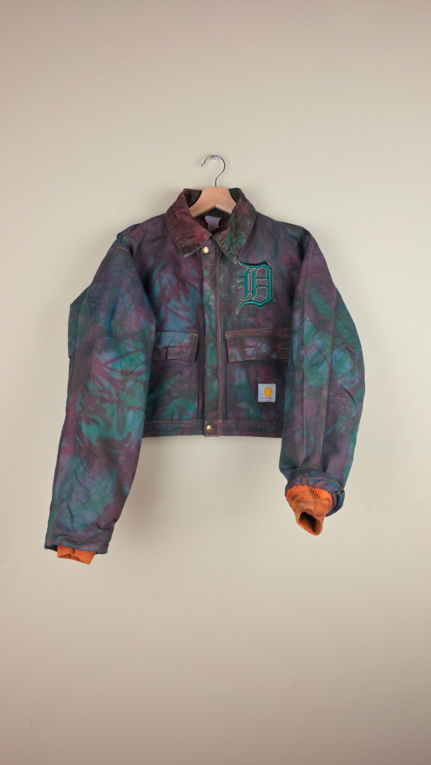Vintage Carhartt X Detroit Cropped Jacket | Camo Green | Size M | AU01