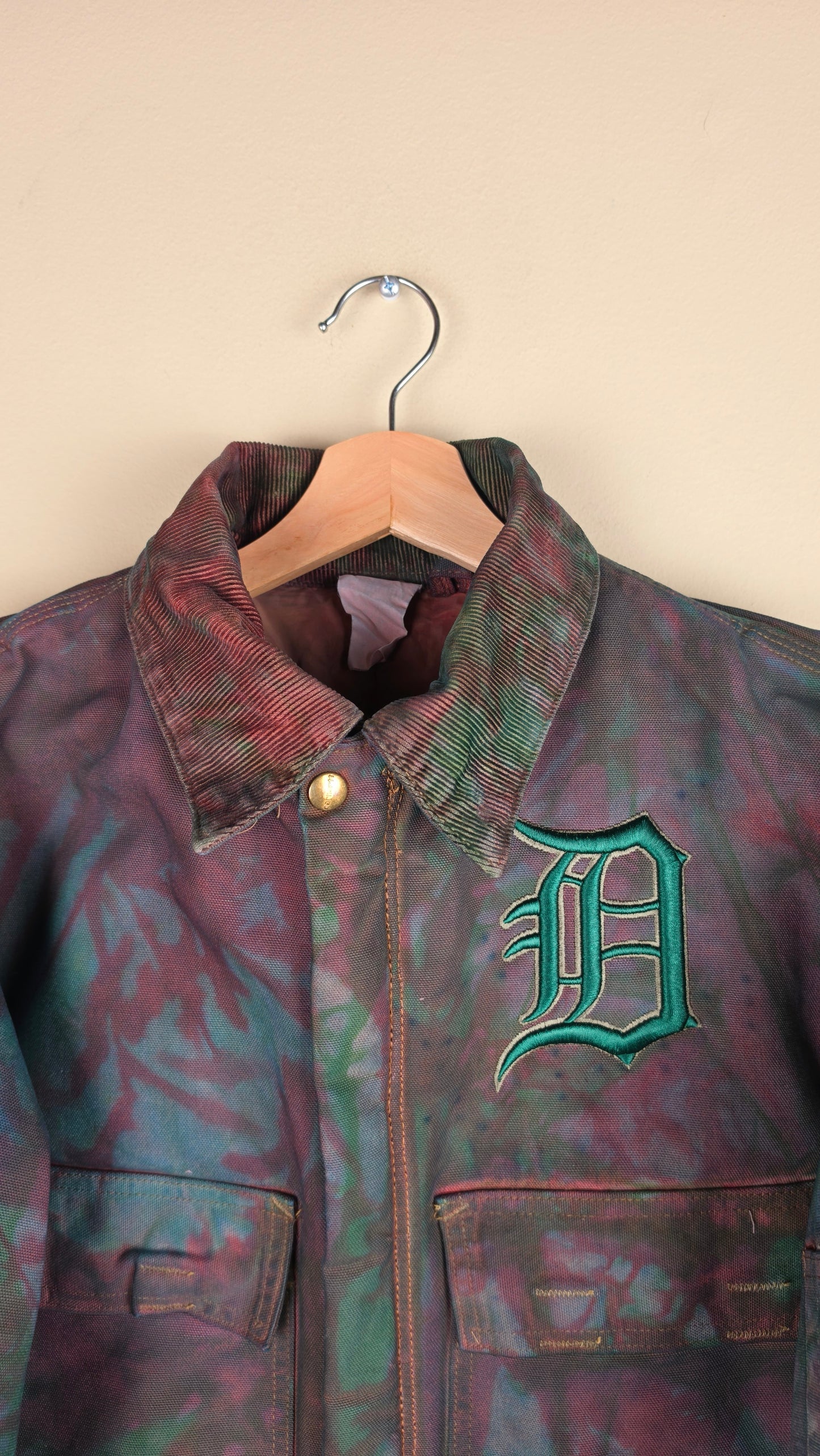 Vintage Carhartt X Detroit Cropped Jacket | Camo Green | Size M | AU01