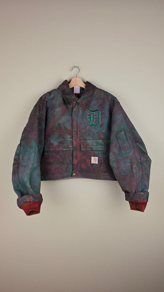 Vintage Carhartt X Detroit Cropped Jacket | Camo Green | Size L | AU03